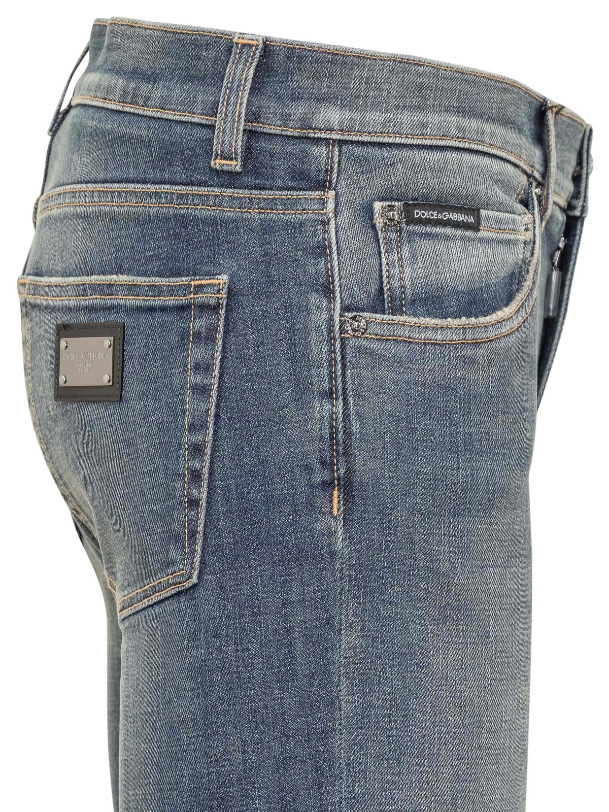 Dolce & Gabbana Logo Plaque Skinny Jeans