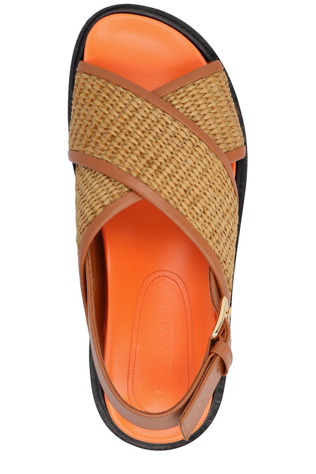 Marni Fussbett Cross-Strap Sandals