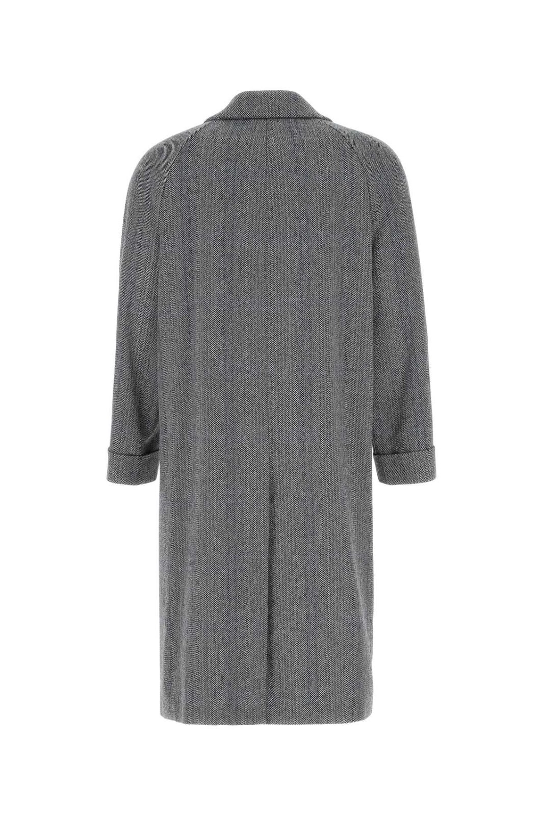 Gucci Single Breasted Houndstooth Checked Coat