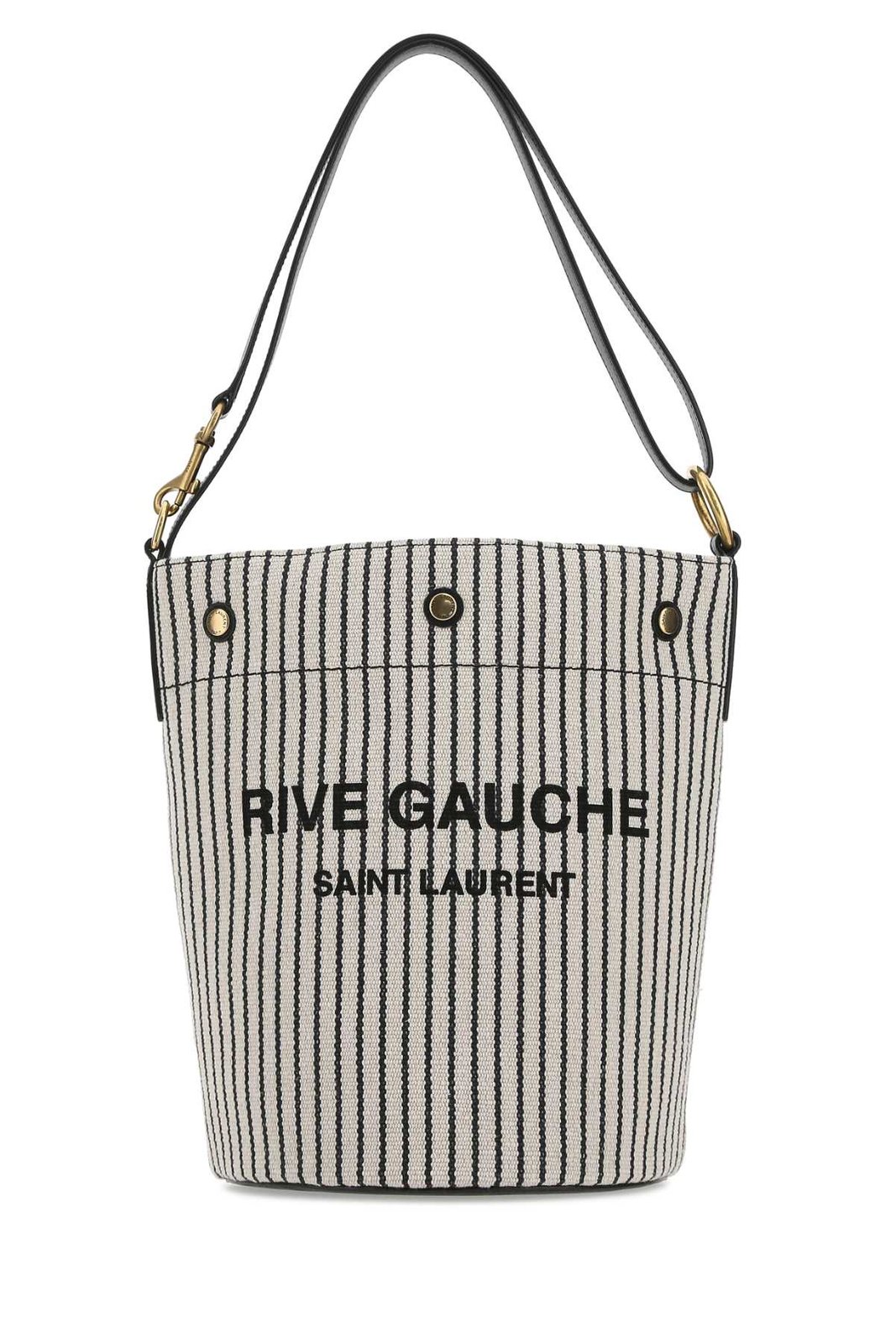 Saint Laurent Rive Gauche Striped Bucket Bag