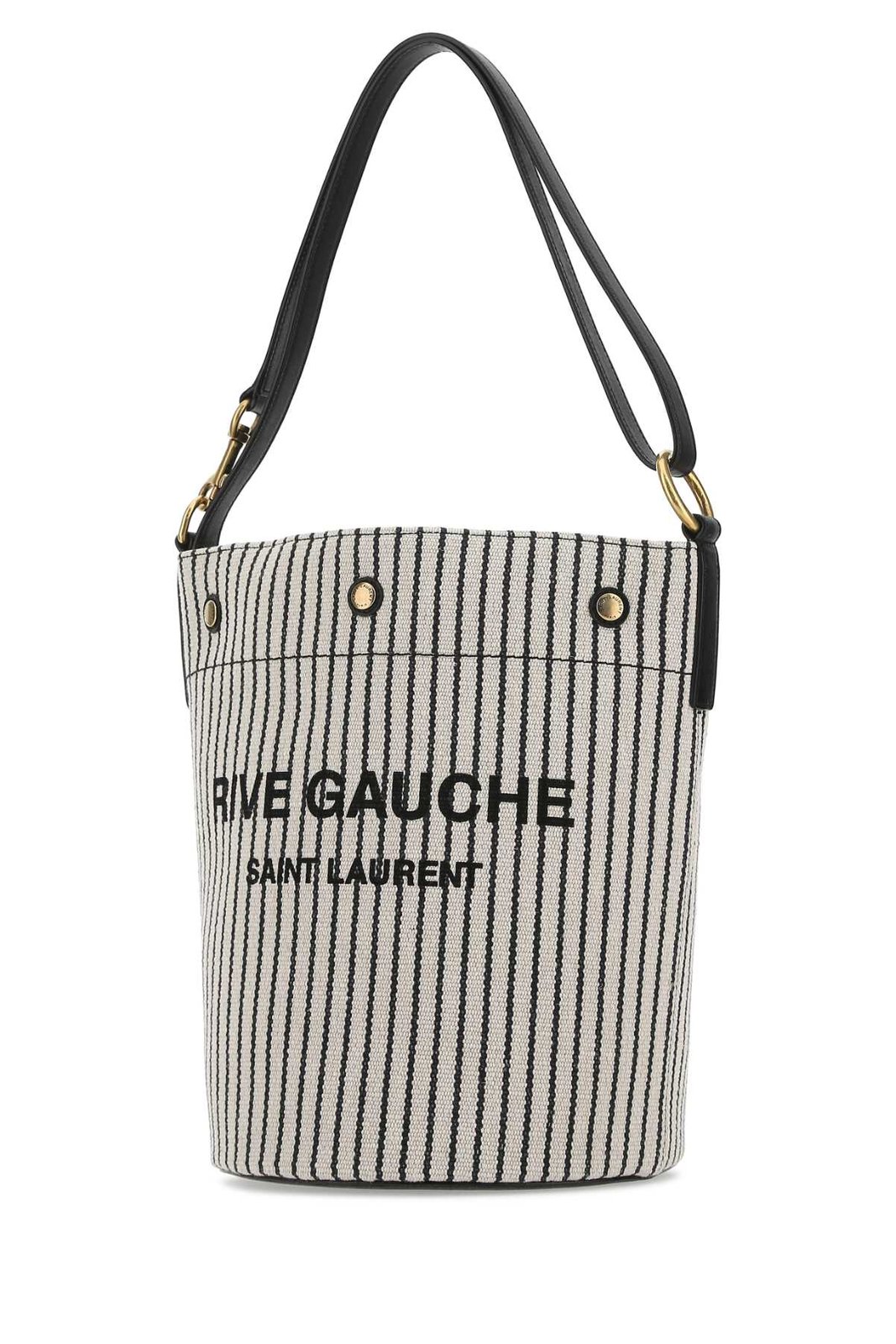 Saint Laurent Rive Gauche Striped Bucket Bag