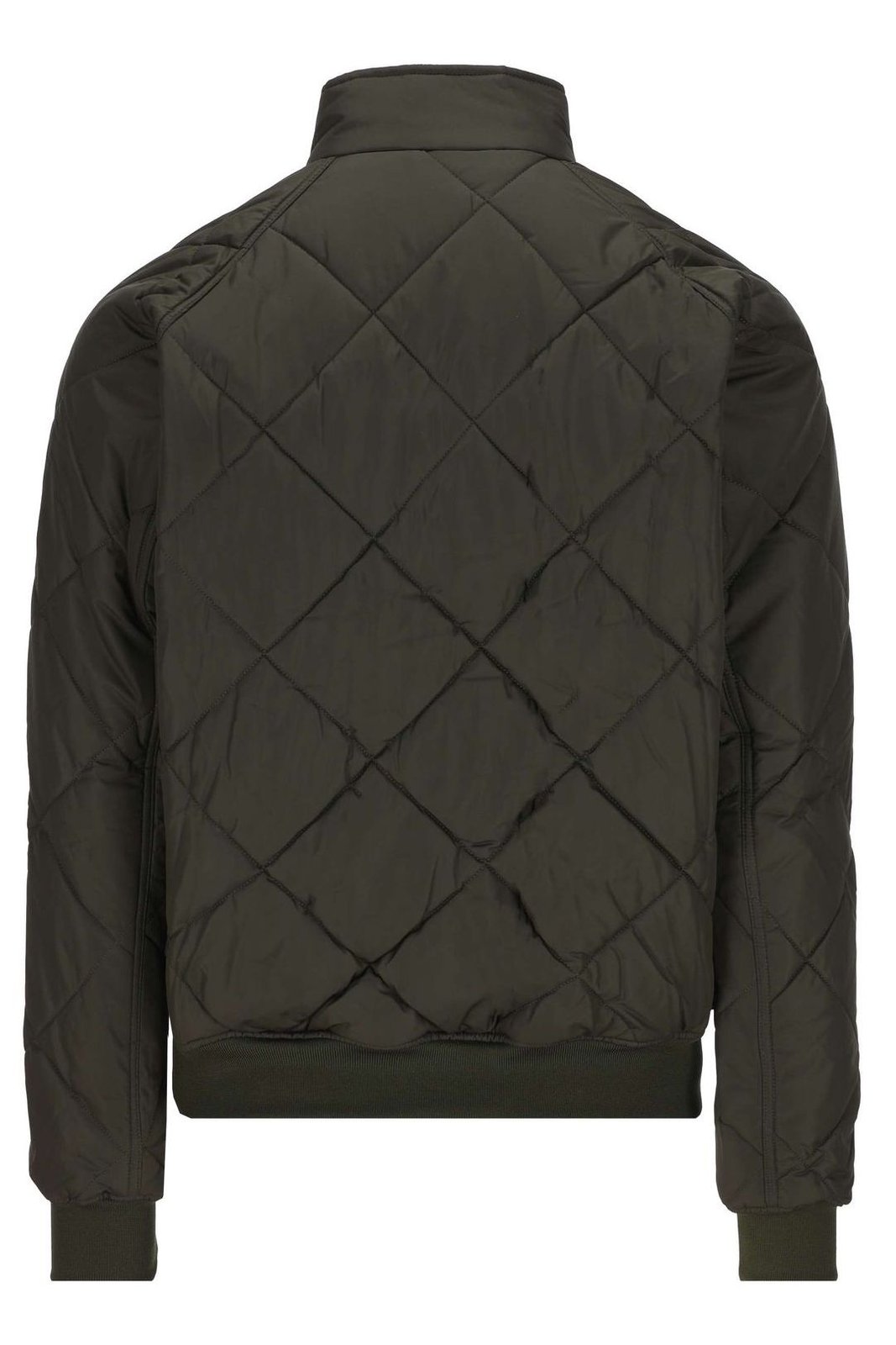 Barbour Logo Patch Zip-Up Padded Jacket