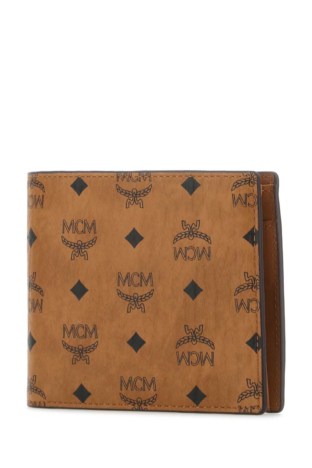 MCM All-Over Logo Printed Bi-Fold Wallet