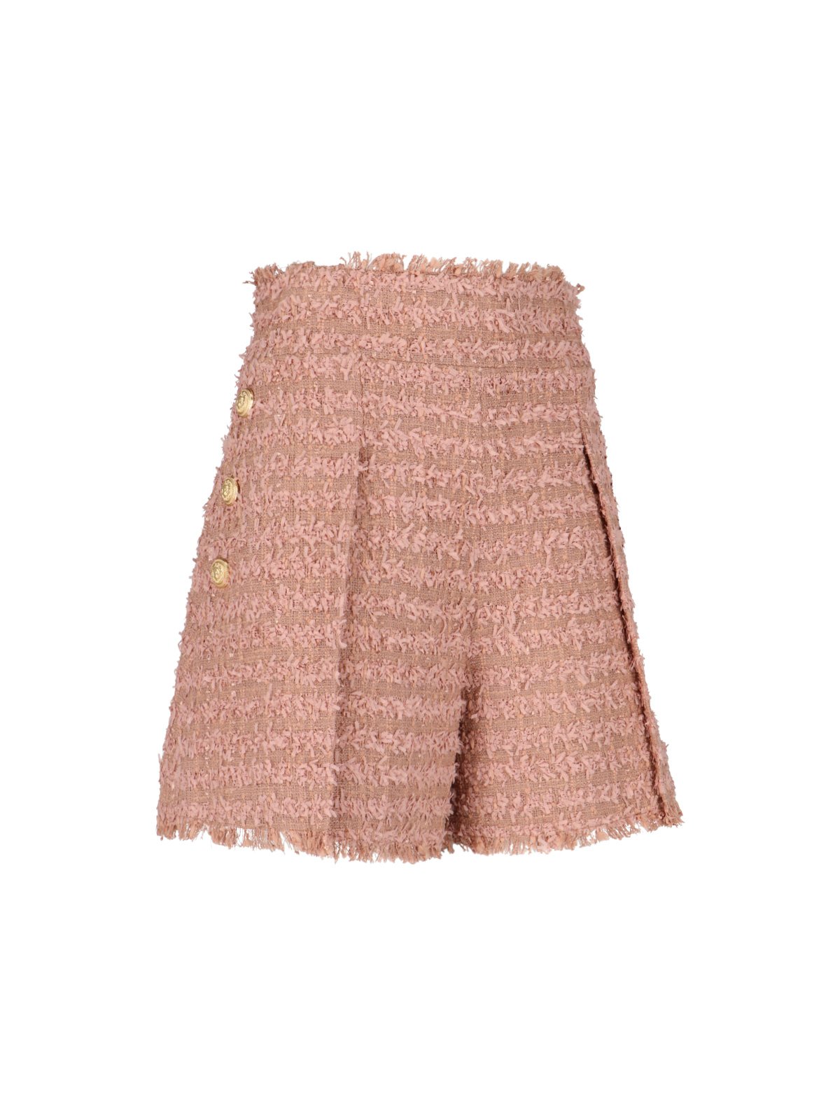 Balmain Buttoned Tweed Shorts