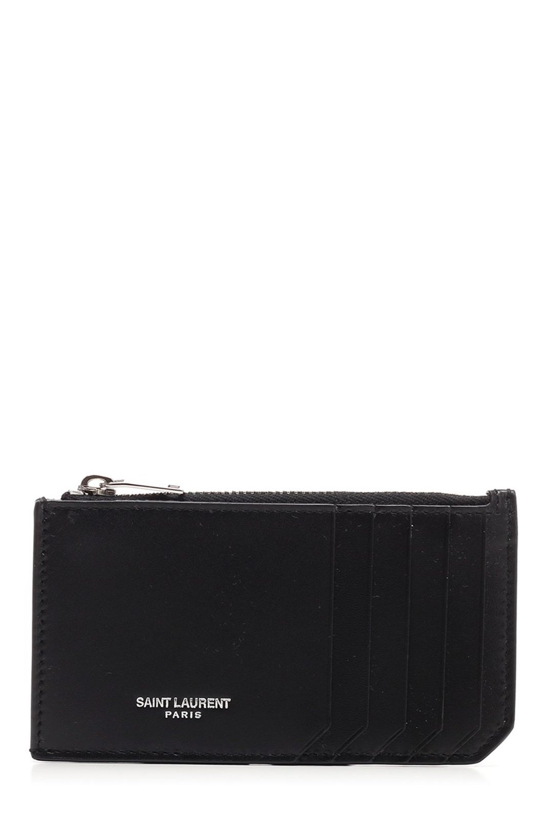 Saint Laurent Logo Detailed Zip-Up Cardholder
