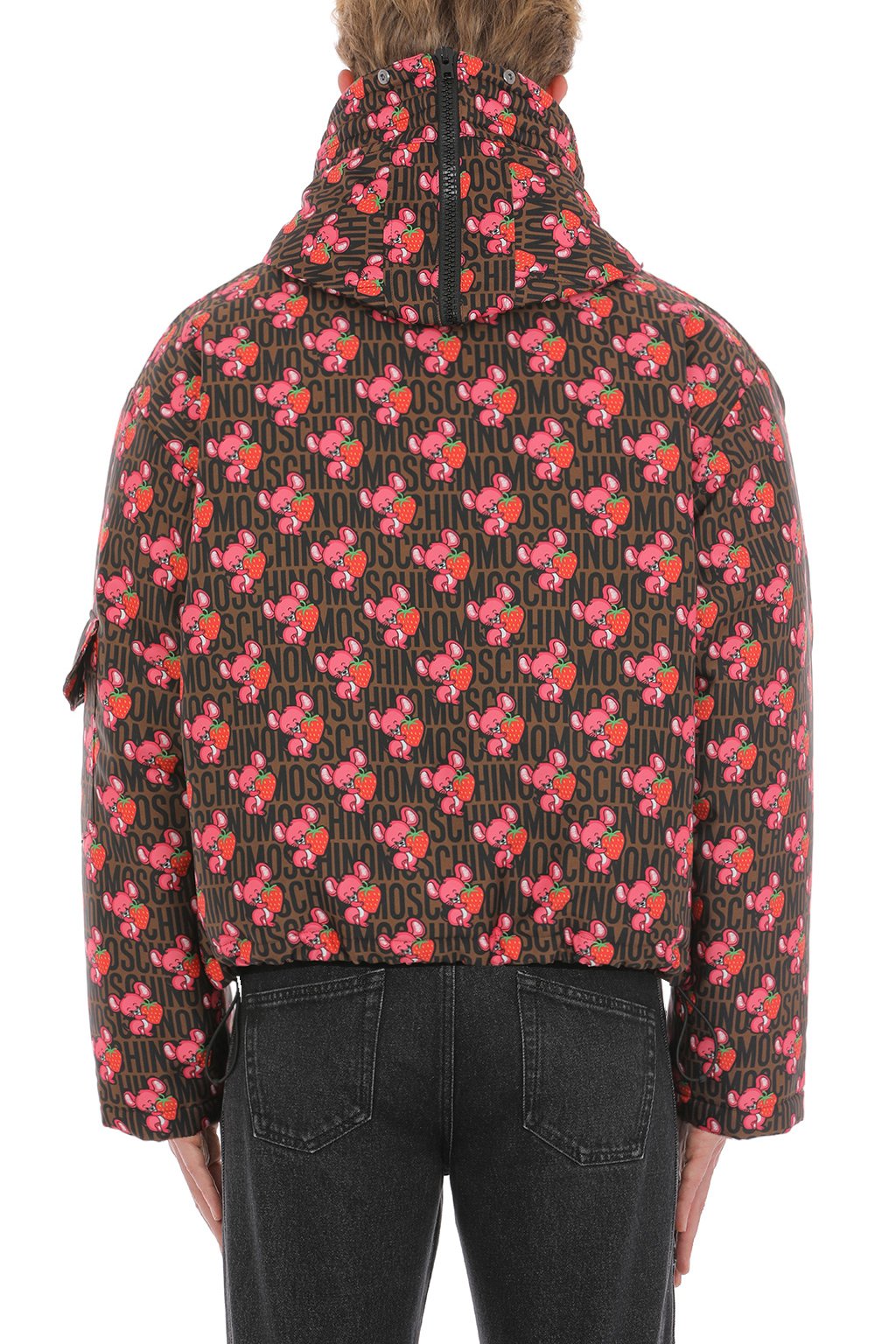 Moschino Logo-Printed Straight Hem Hooded Jacket