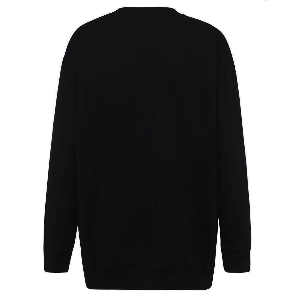 Moschino Graphic-Printed Ribbed Hem Sweatshirt 1 Moschino Graphic-Printed Ribbed Hem Sweatshirt