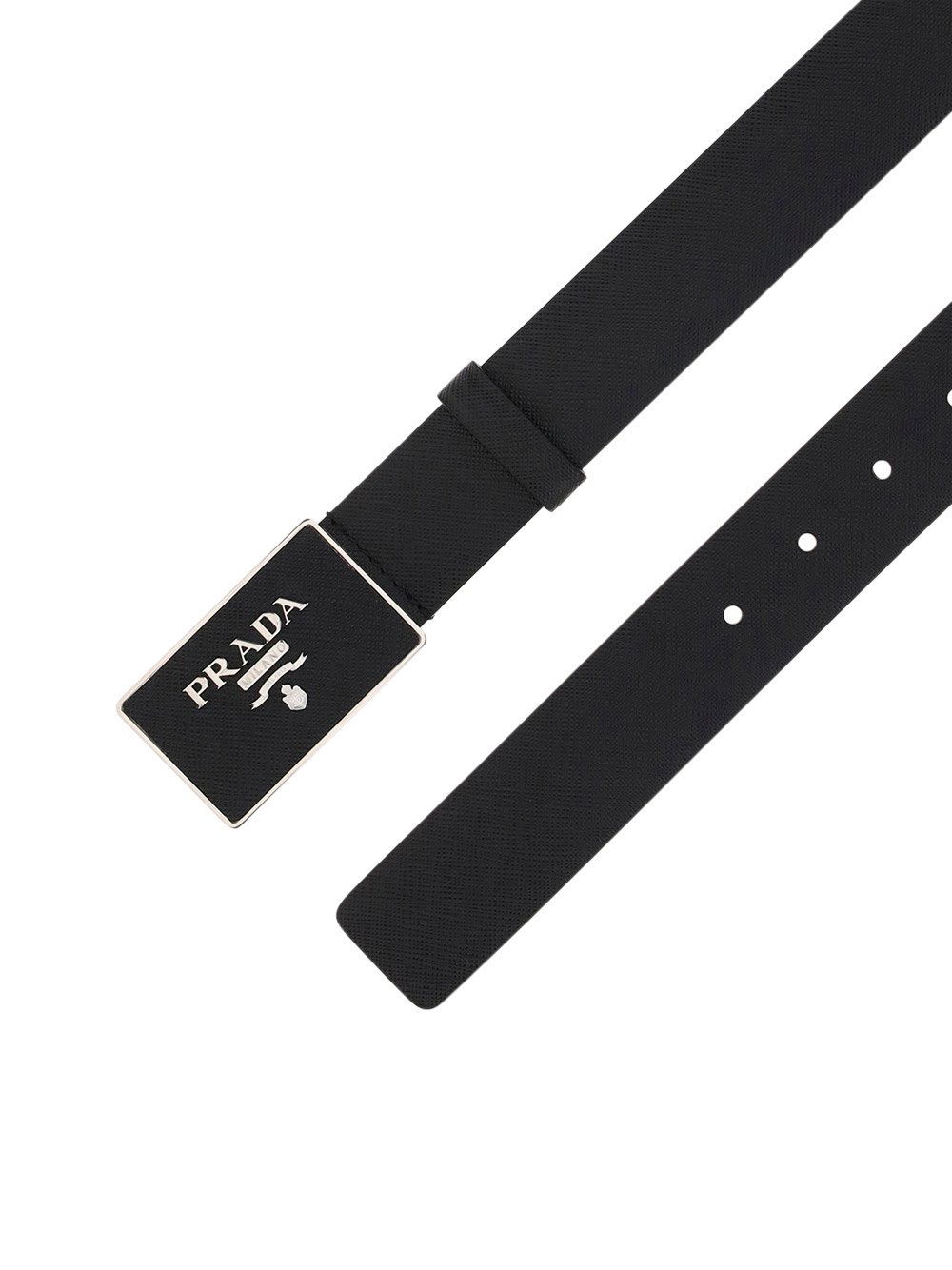 Prada Logo Plaque Buckle Belt