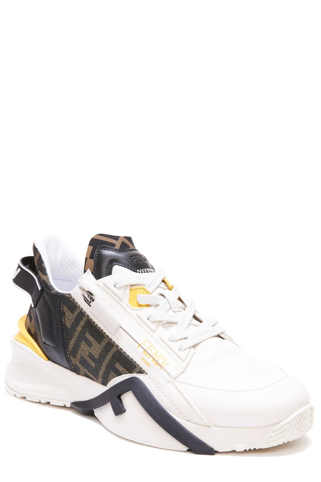 Fendi Flow FF Jacquard Lace-Up Sneakers