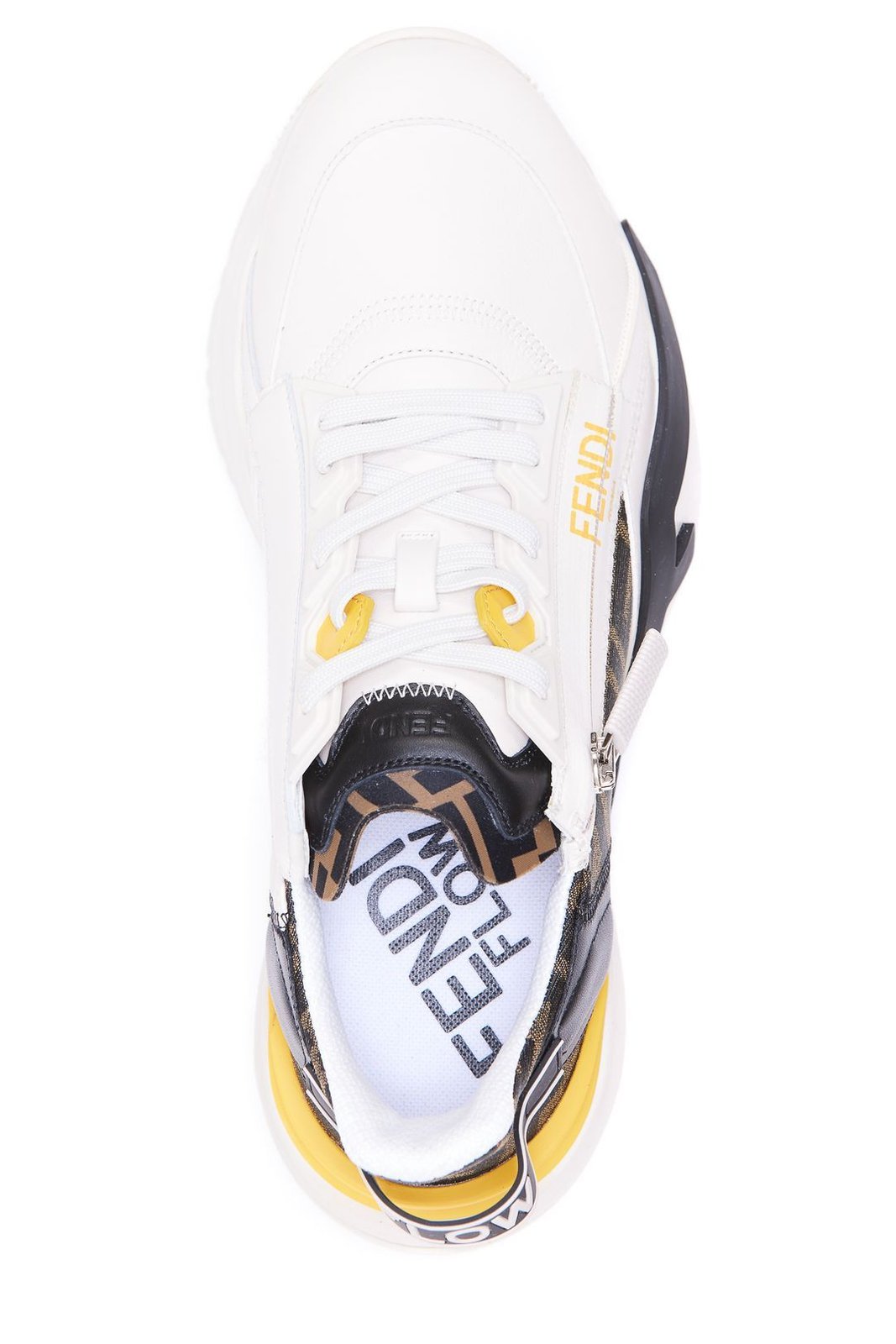 Fendi Flow FF Jacquard Lace-Up Sneakers