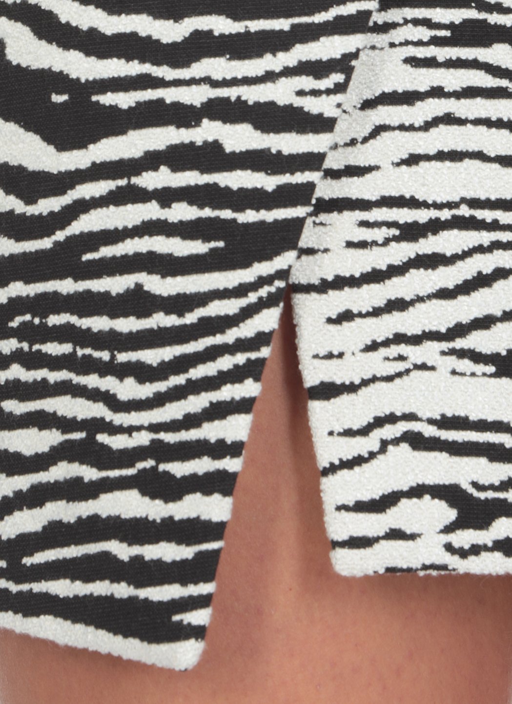 The Attico Zebra Printed Asymmetric Mini Skirt