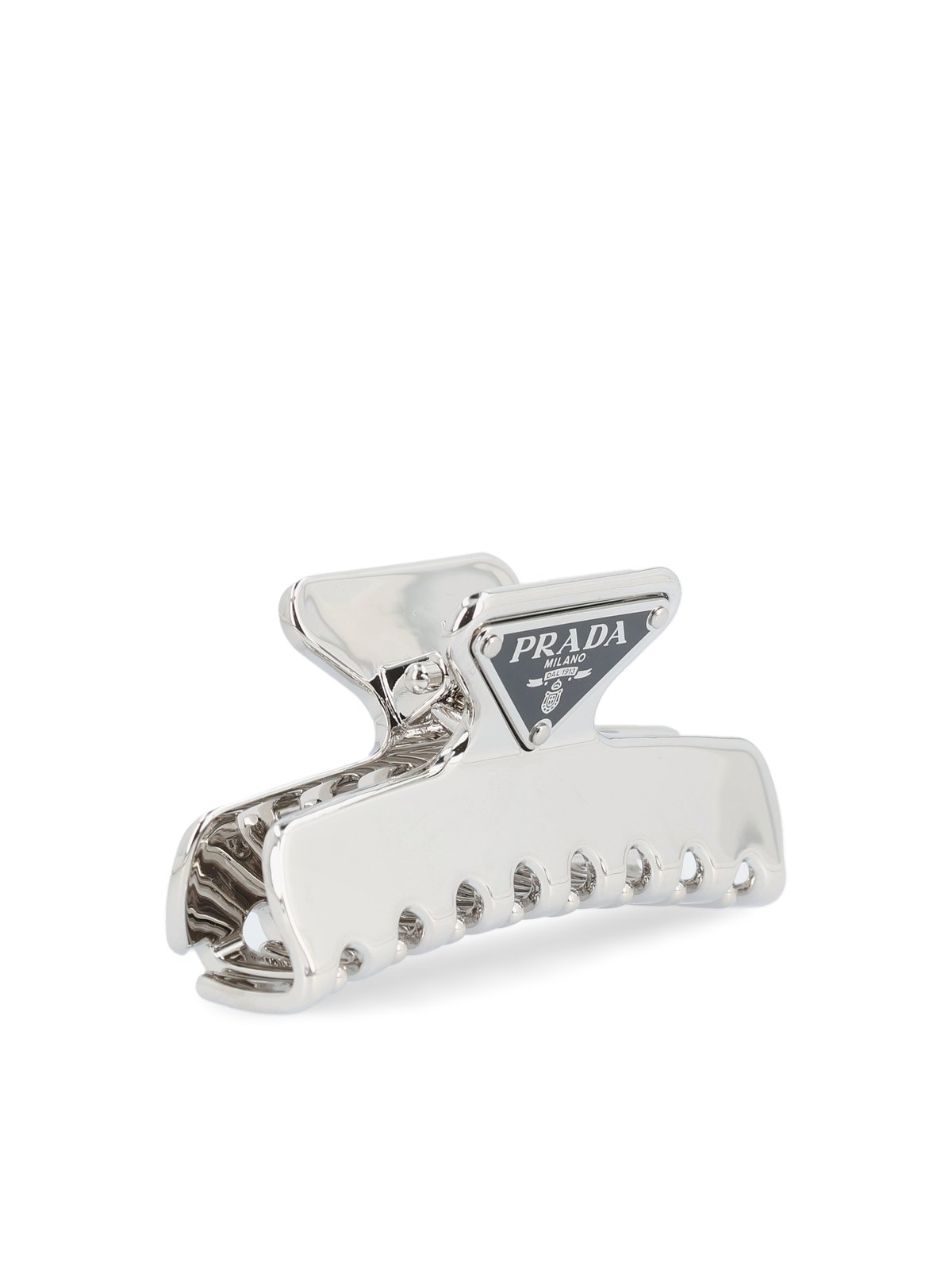 Prada Logo Plaque Hair Clip