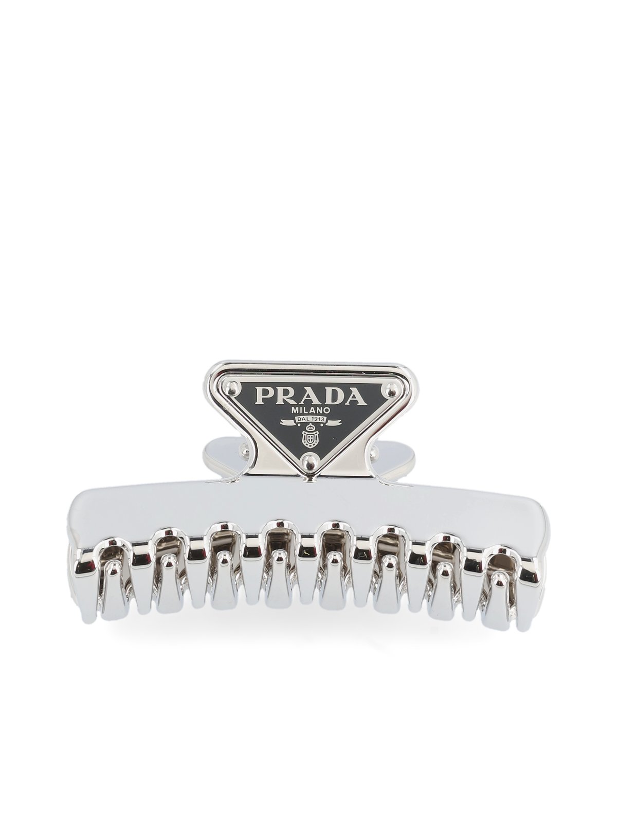 Prada Logo Plaque Hair Clip