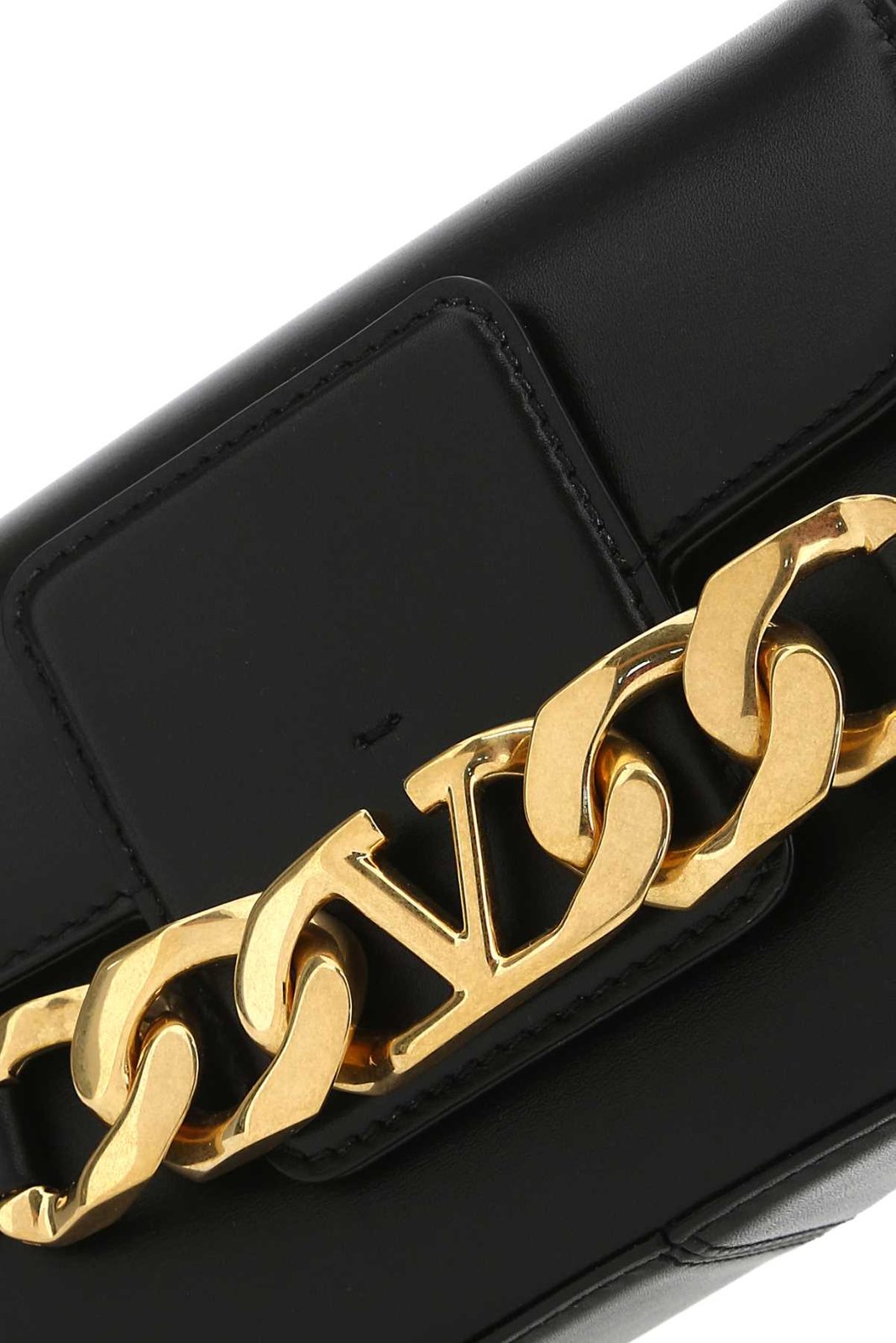 Valentino VLogo Plaque Chain-Link Shoulder Bag