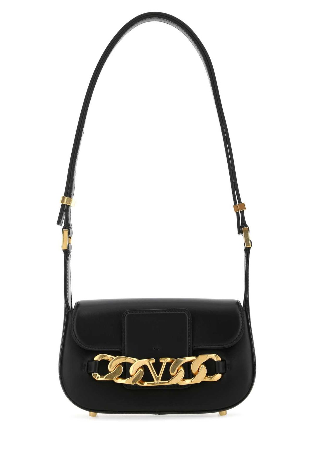 Valentino VLogo Plaque Chain-Link Shoulder Bag