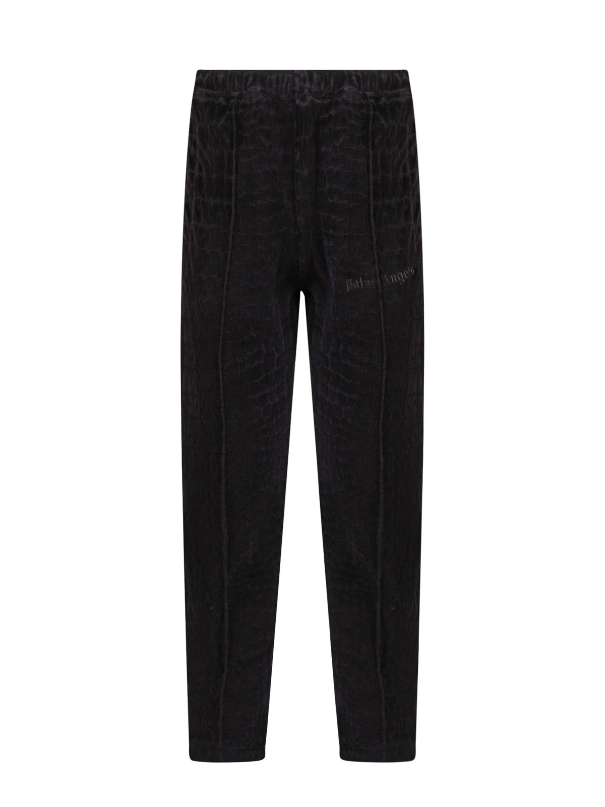 Palm Angels Logo-Embroidered Velour Track Pants 2 Palm Angels Logo-Embroidered Velour Track Pants