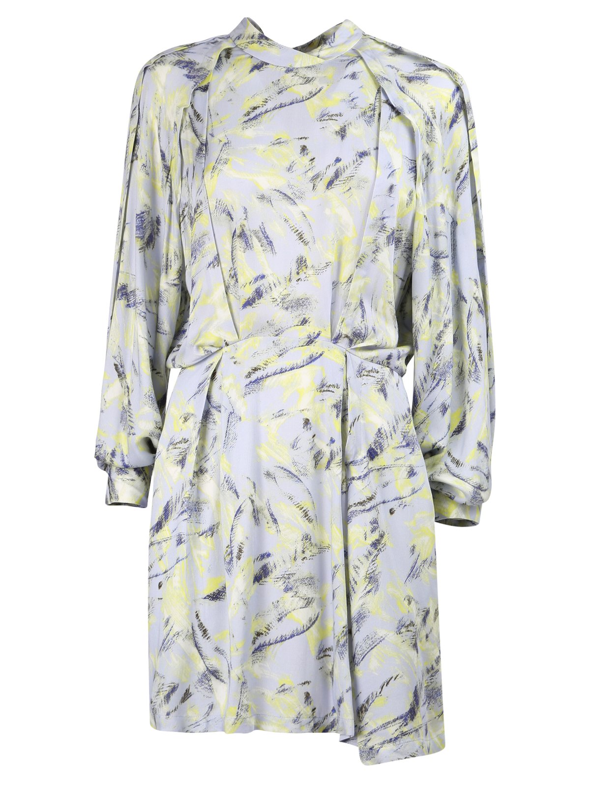 Iro Kardes Abstract Print High Neck Mini Dress