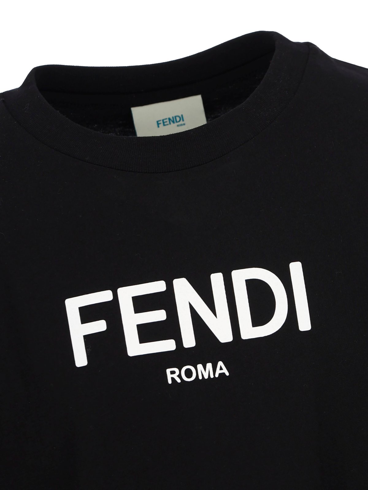 Fendi Kids Logo Printed Crewneck T-Shirt 1 Fendi Kids Logo Printed Crewneck T-Shirt