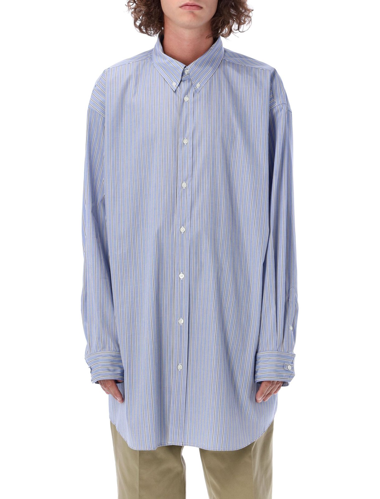 Maison Margiela Striped Button-Up Shirt
