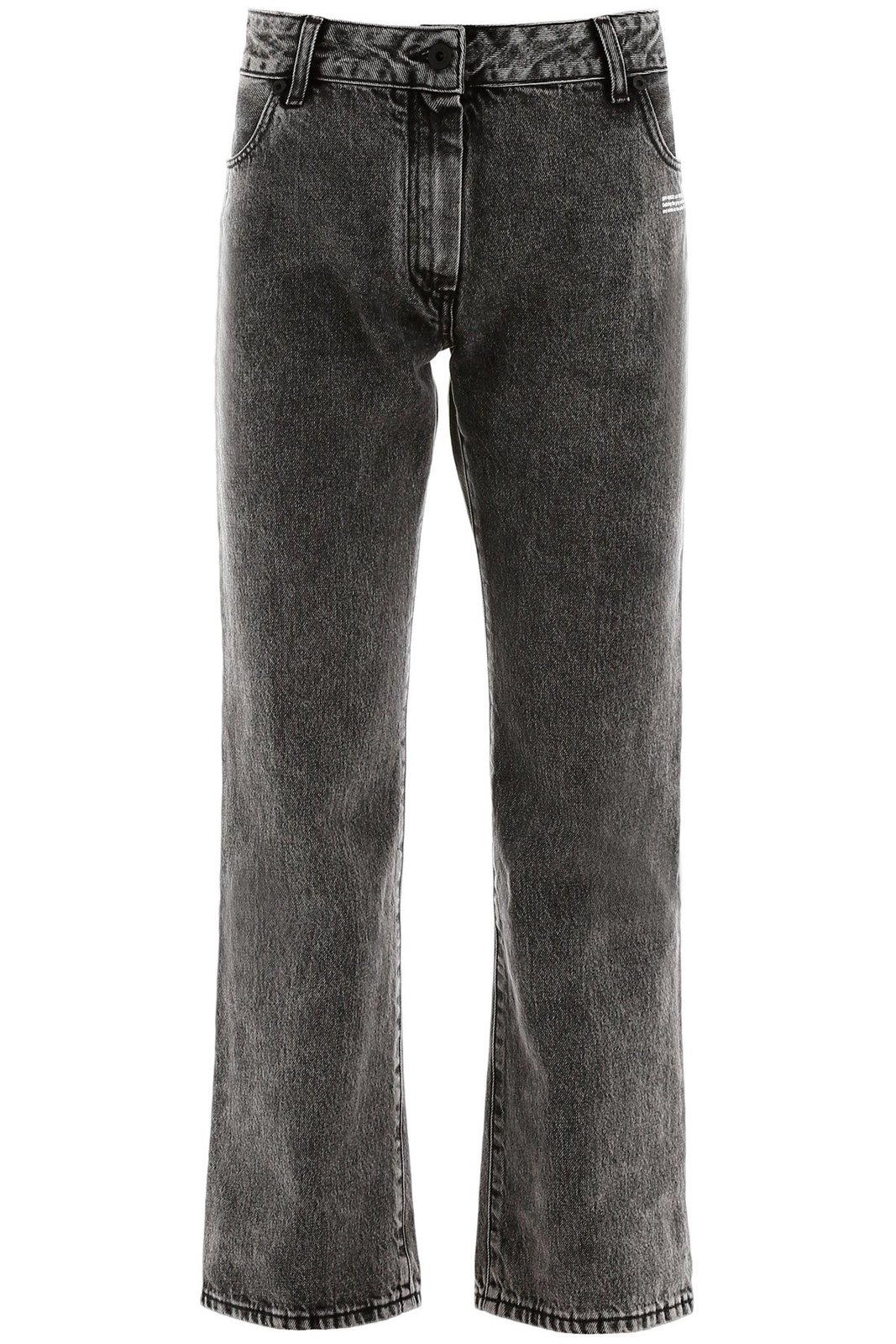 Off-White Cropped Flared Jeans