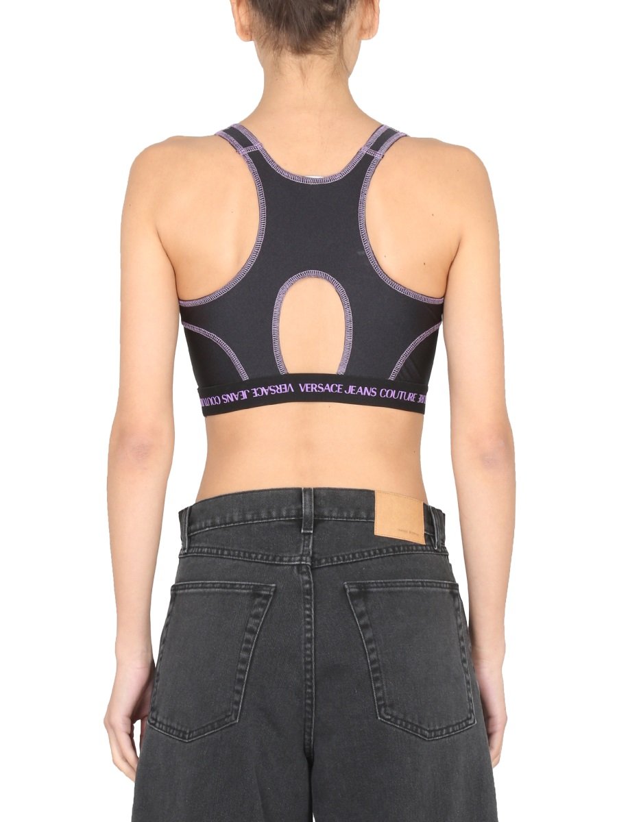 Versace Jeans Couture Logo Band Cropped Top