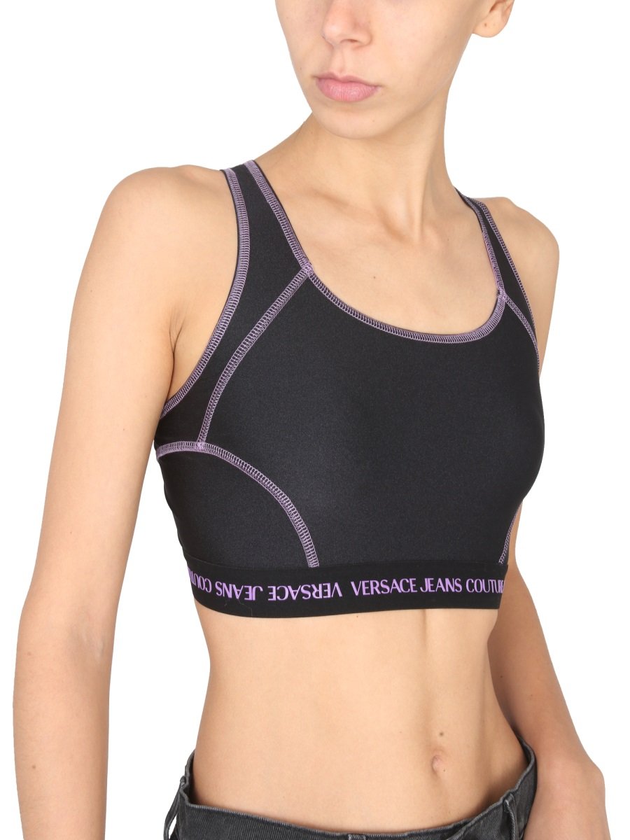 Versace Jeans Couture Logo Band Cropped Top