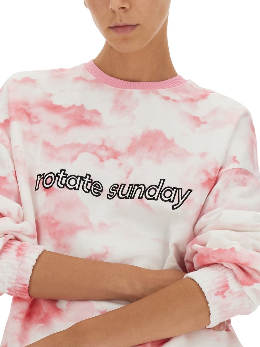 ROTATE Logo Embroidered Crewneck Sweatshirt