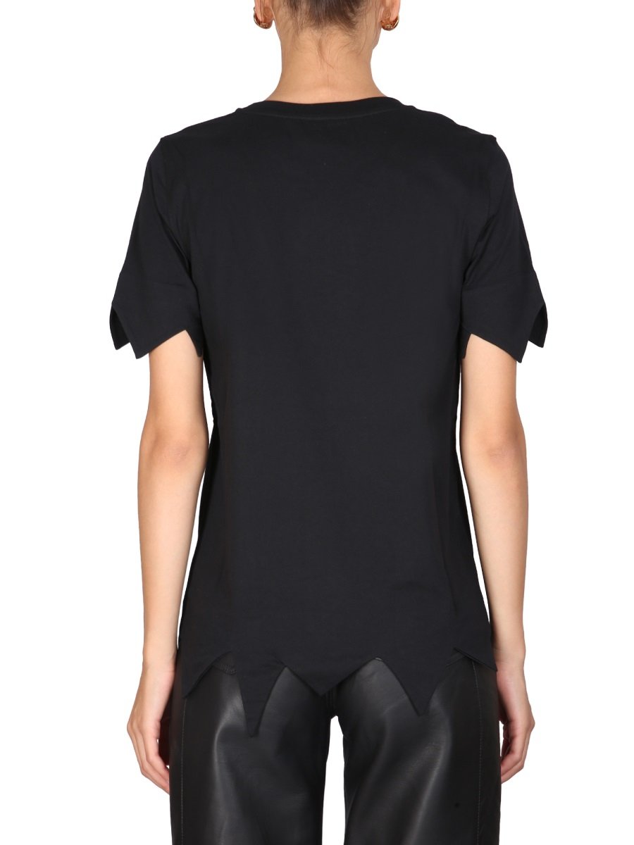 Moschino Logo-Printed Zigzag Edge T-Shirt