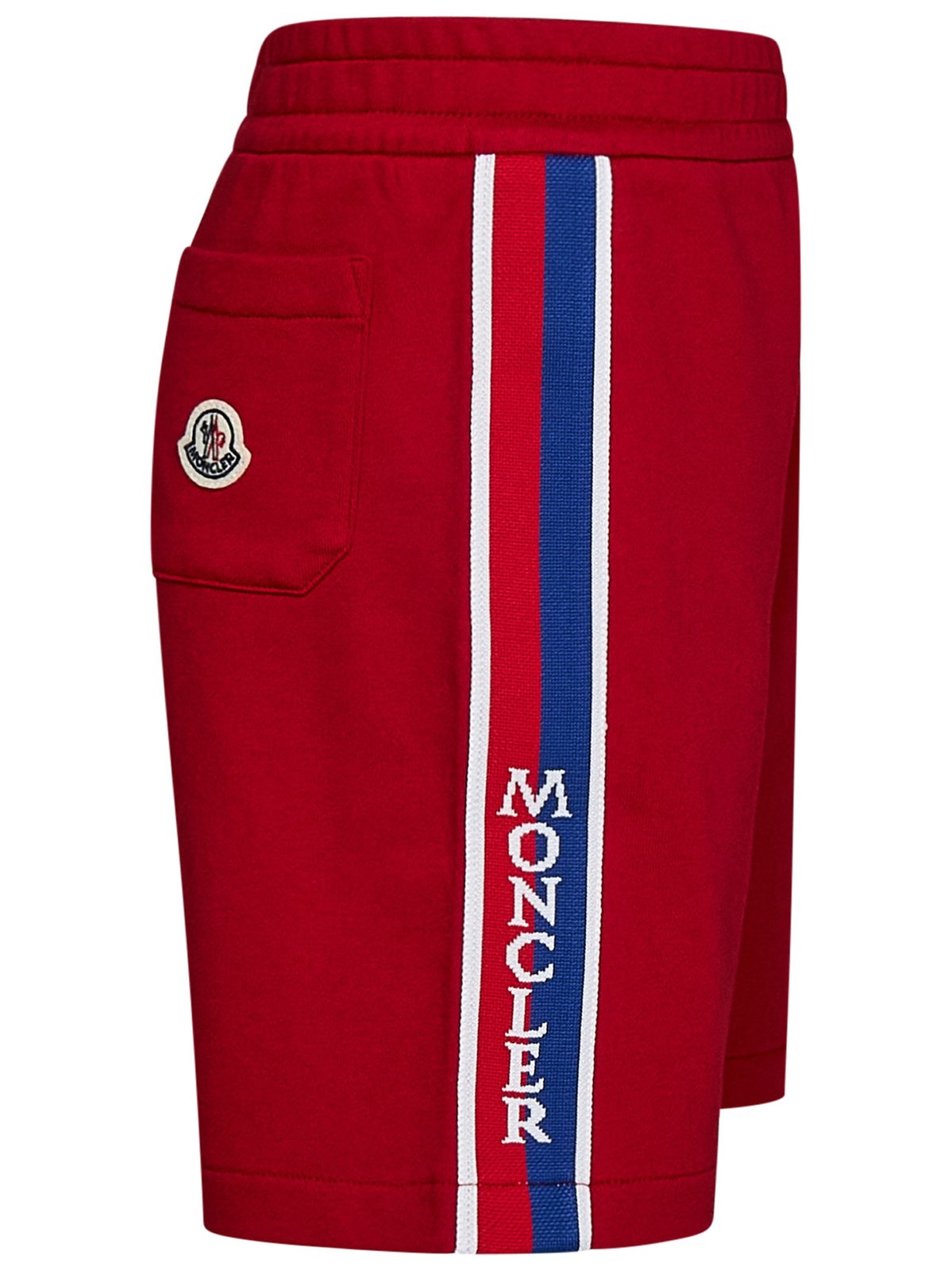Moncler Enfant Logo Patch Stripe Detailed Shorts 1 Moncler Enfant Logo Patch Stripe Detailed Shorts