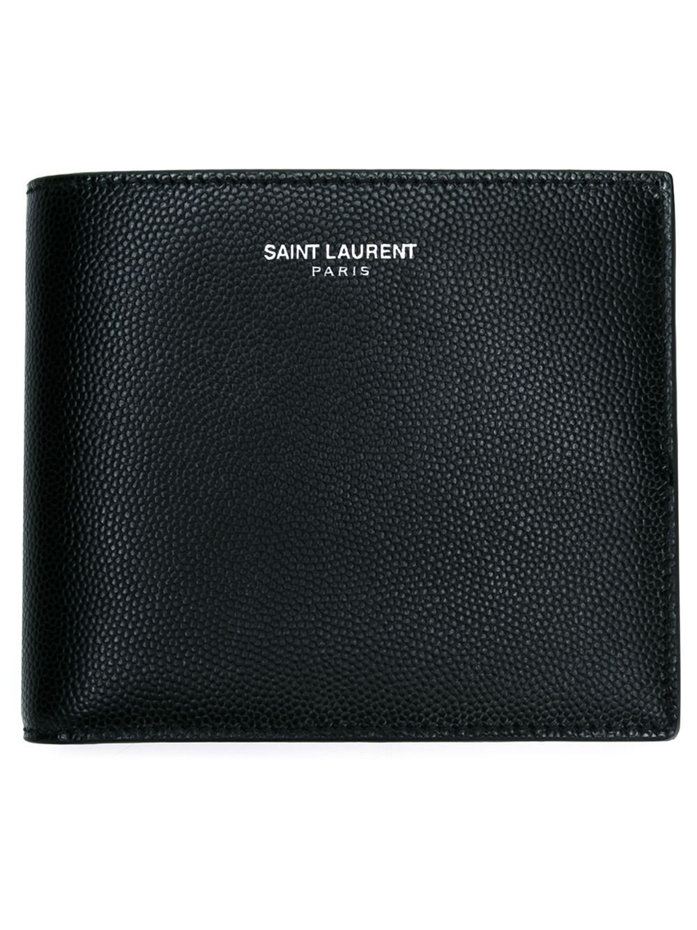 Saint Laurent Paris East/West Logo Detailed Bi-Fold Wallet