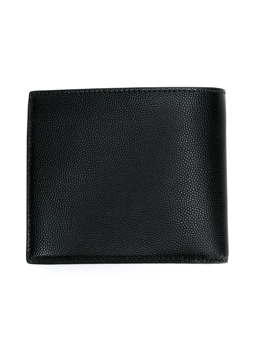 Saint Laurent Paris East/West Logo Detailed Bi-Fold Wallet