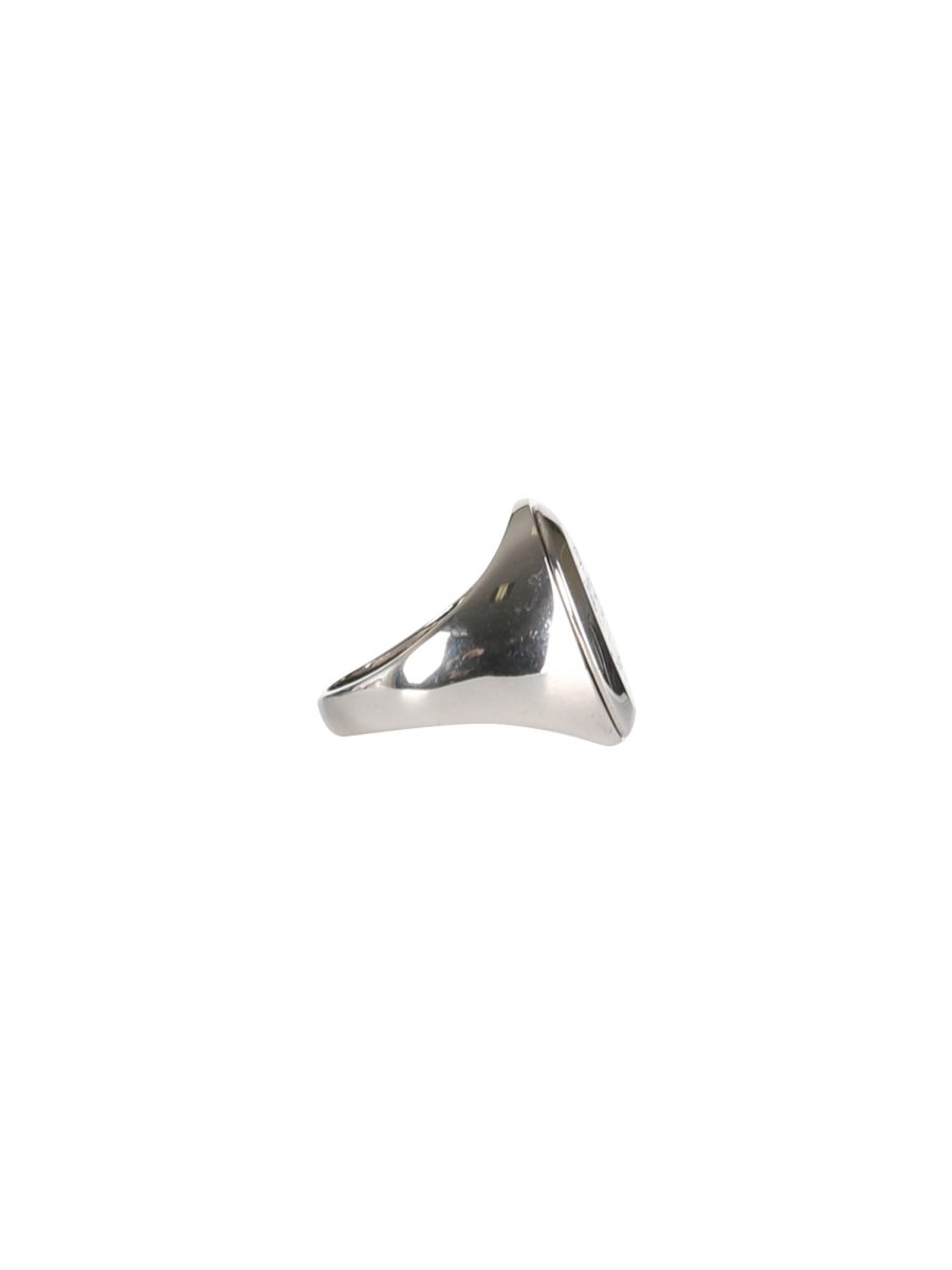 Alexander McQueen Engraved Detail Ring
