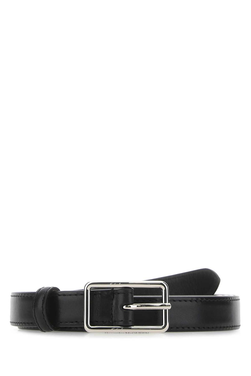 Alexander McQueen Logo Engraved Buckle Belt