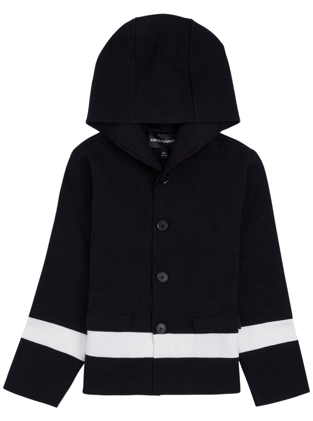 Emporio Armani Kids Buttoned Hooded Jacket