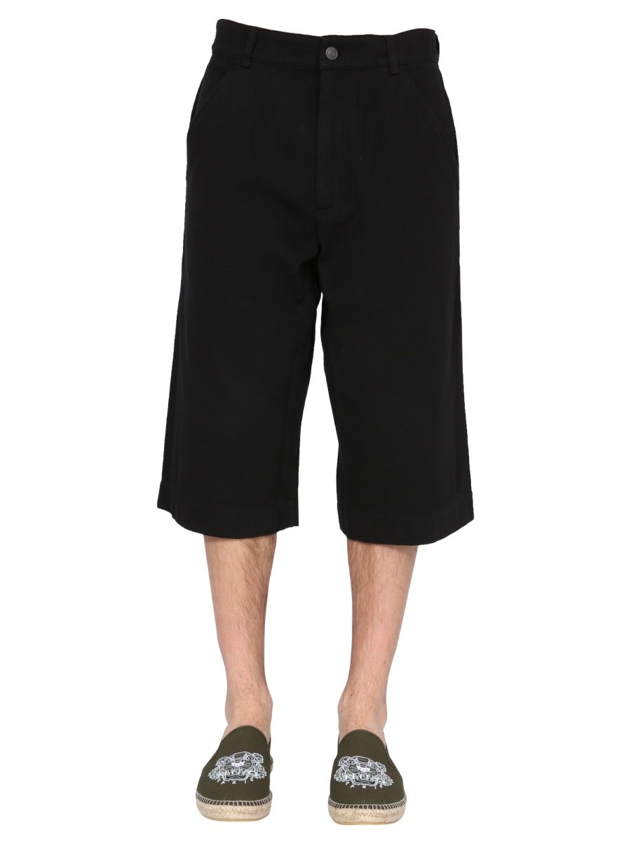 Kenzo Embroidered K Knee-Length Shorts