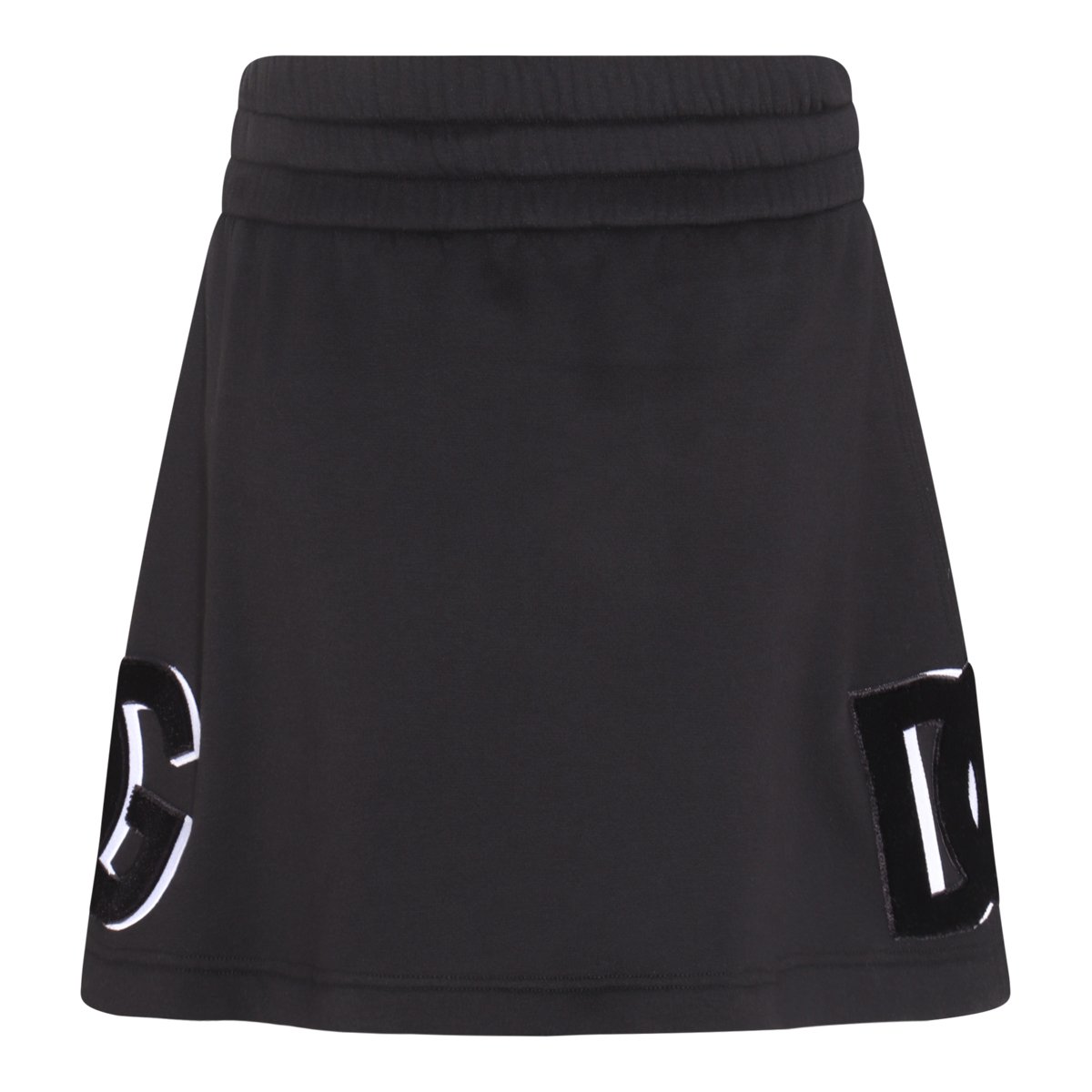 Dolce & Gabbana Logo Patch Jersey Miniskirt 2 Dolce & Gabbana Logo Patch Jersey Miniskirt