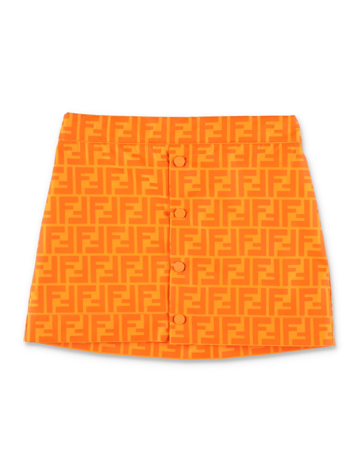 Fendi Kids Allover FF Logo Elastic Waist Skirt