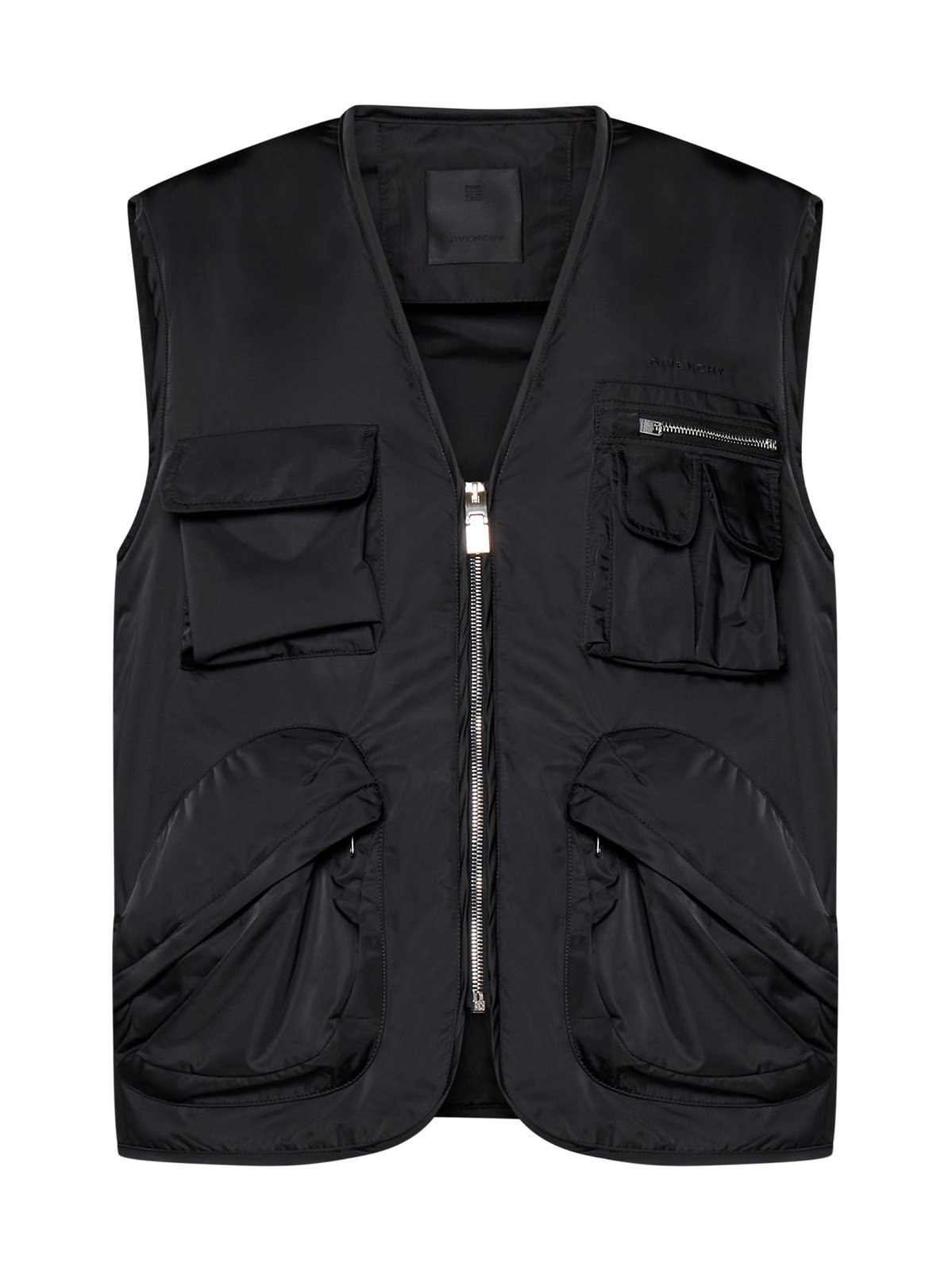 Givenchy Zip-Up Logo Embroidered Vest