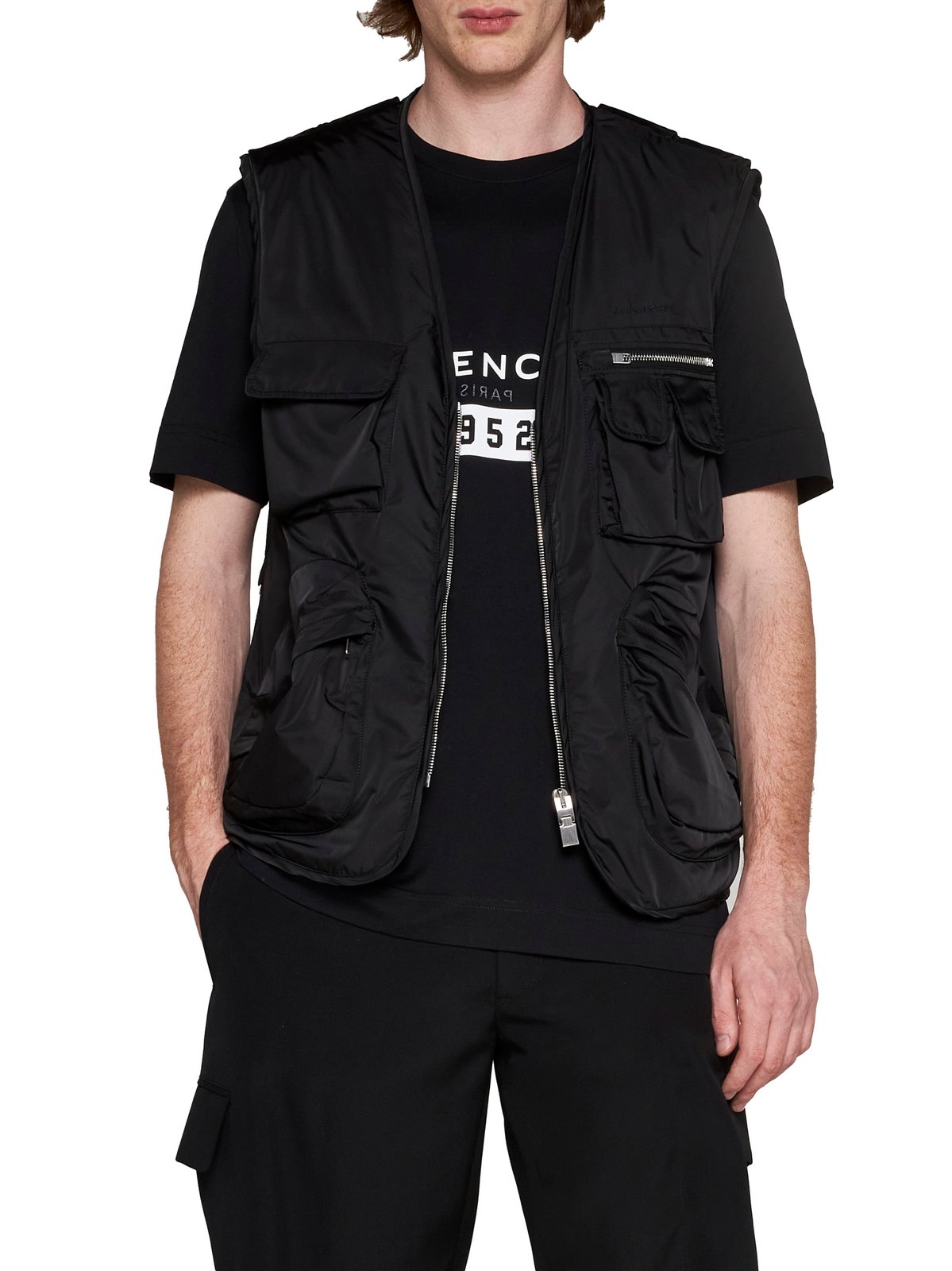 Givenchy Zip-Up Logo Embroidered Vest