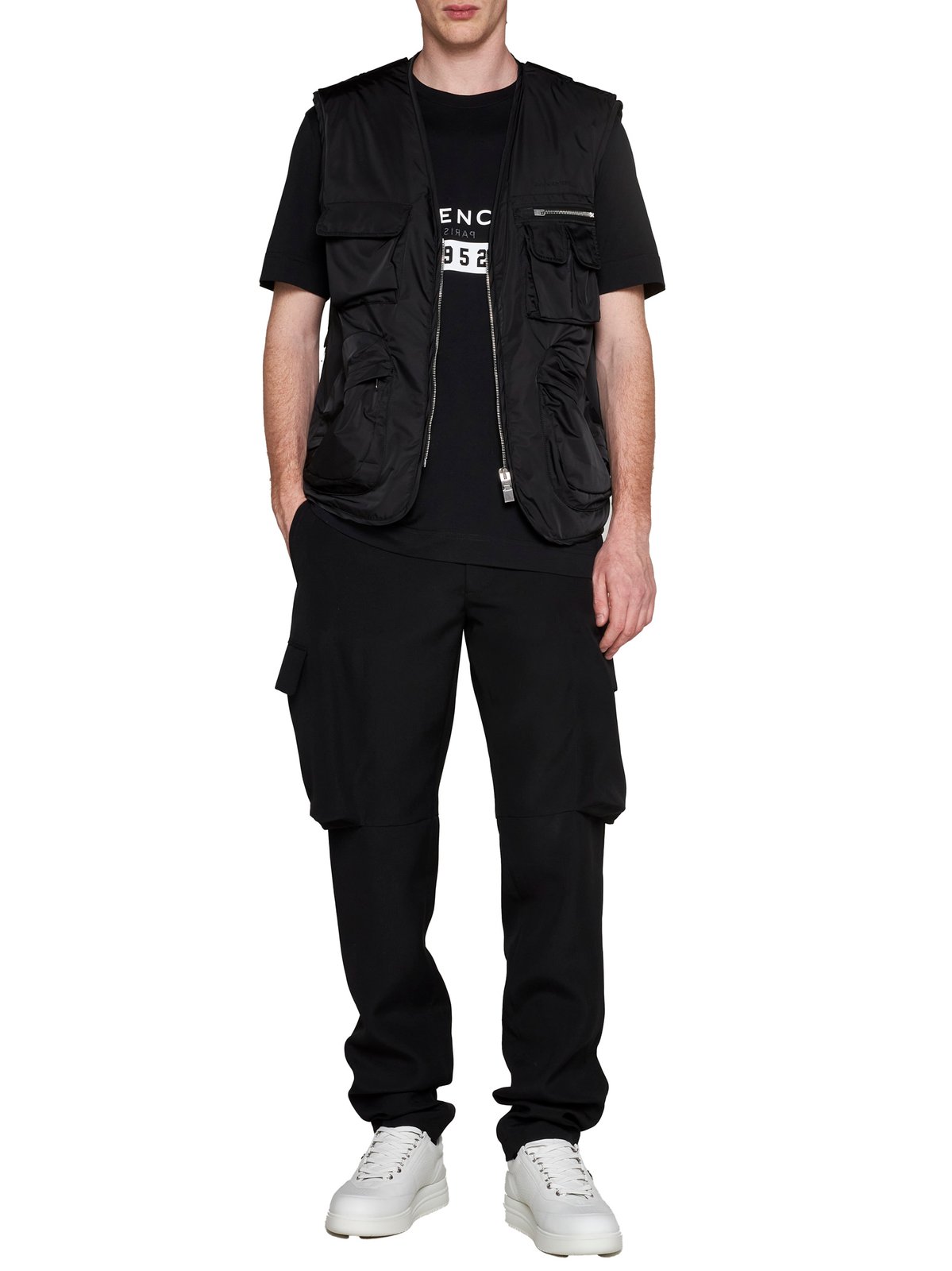 Givenchy Zip-Up Logo Embroidered Vest