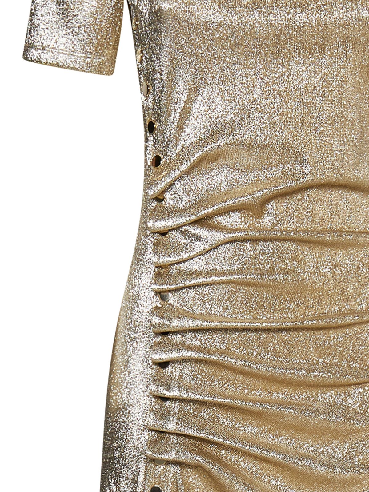 Paco Rabanne Side Buttoned Asymmetric Mini Dress