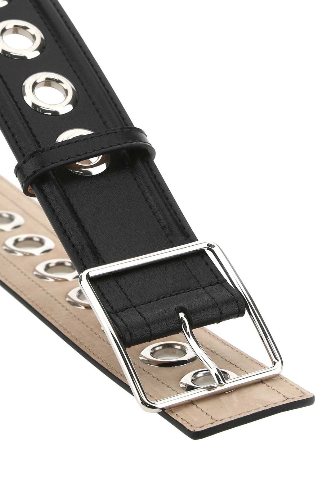 Alexander McQueen Eyelet Detailed Buckle Belt