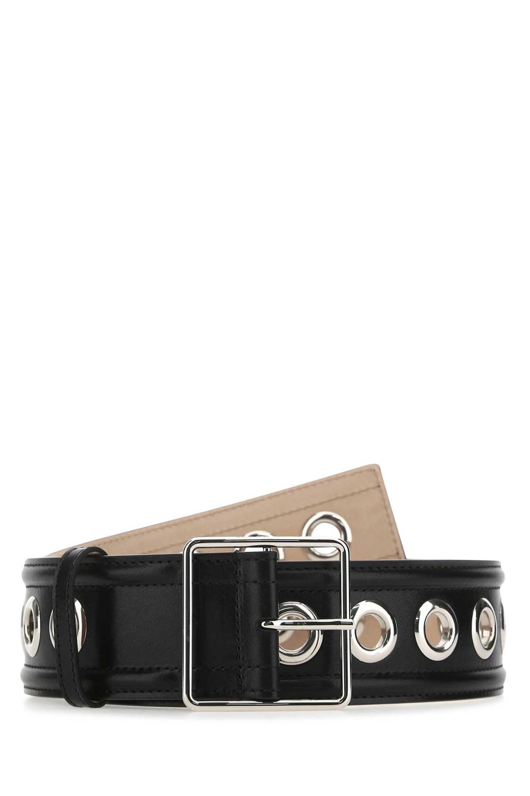 Alexander McQueen Eyelet Detailed Buckle Belt