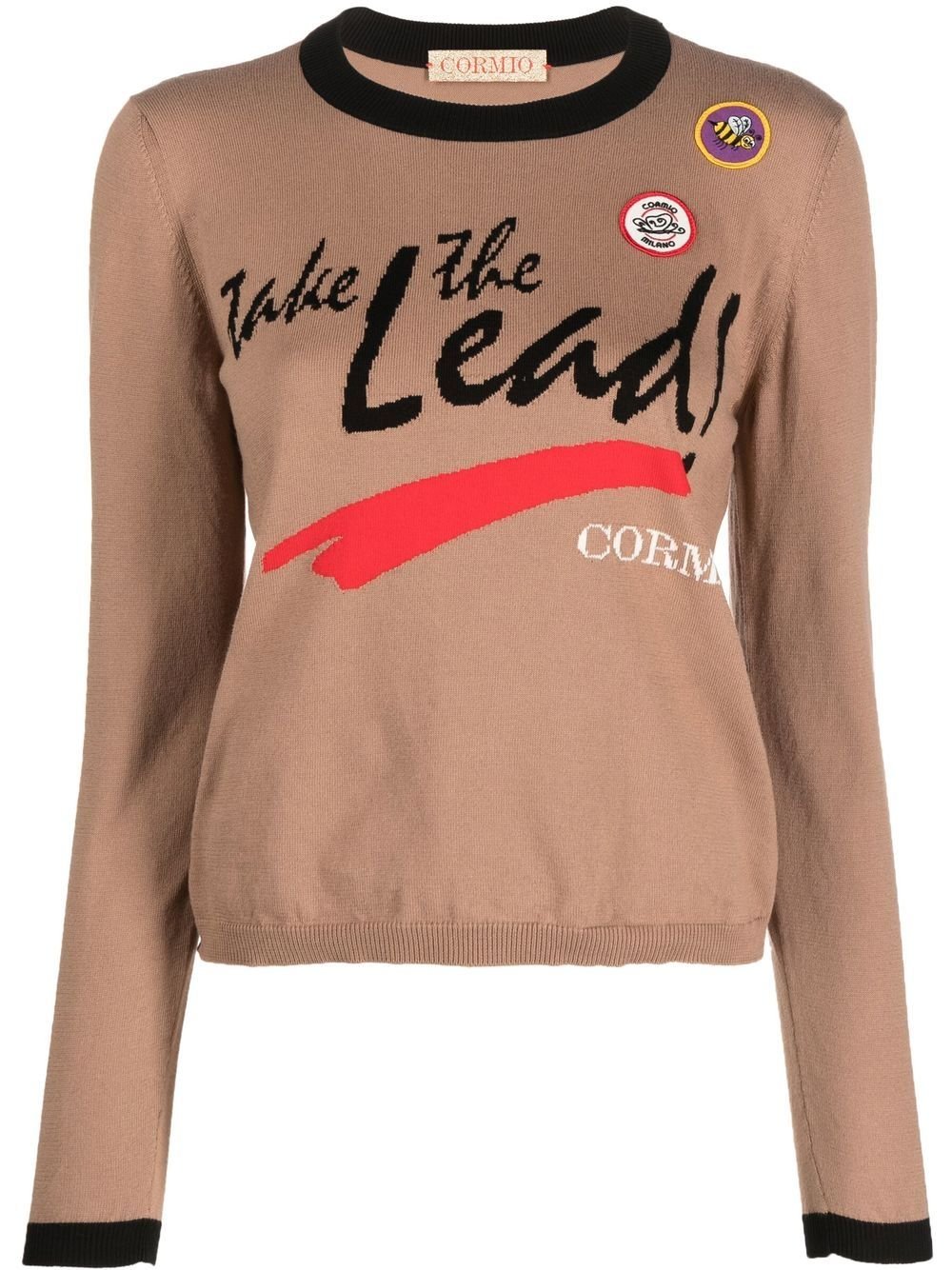 Cormio Logo Motto Intarsia Knitted Top