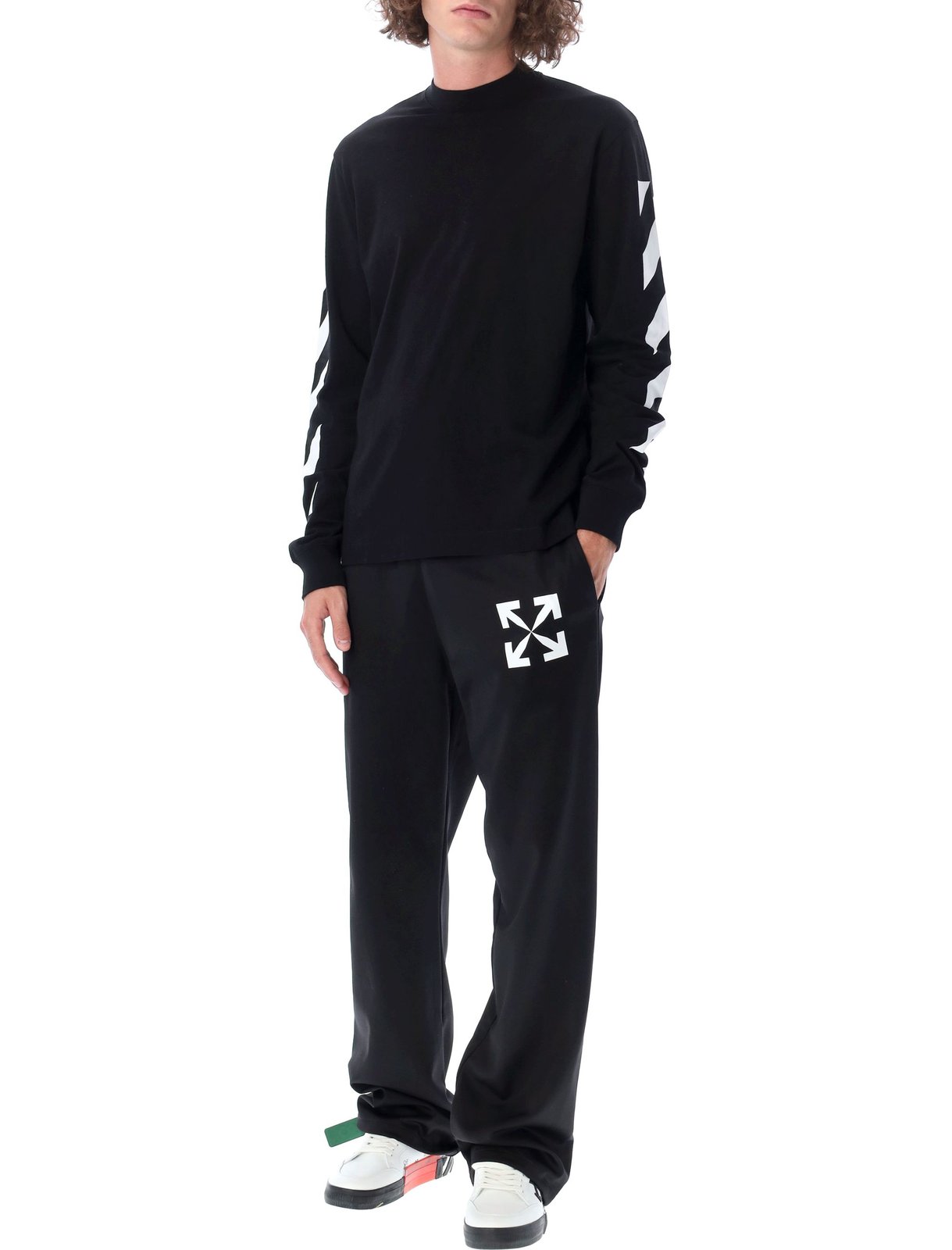 Off-White Arrow Printed Straight Leg Track Pants