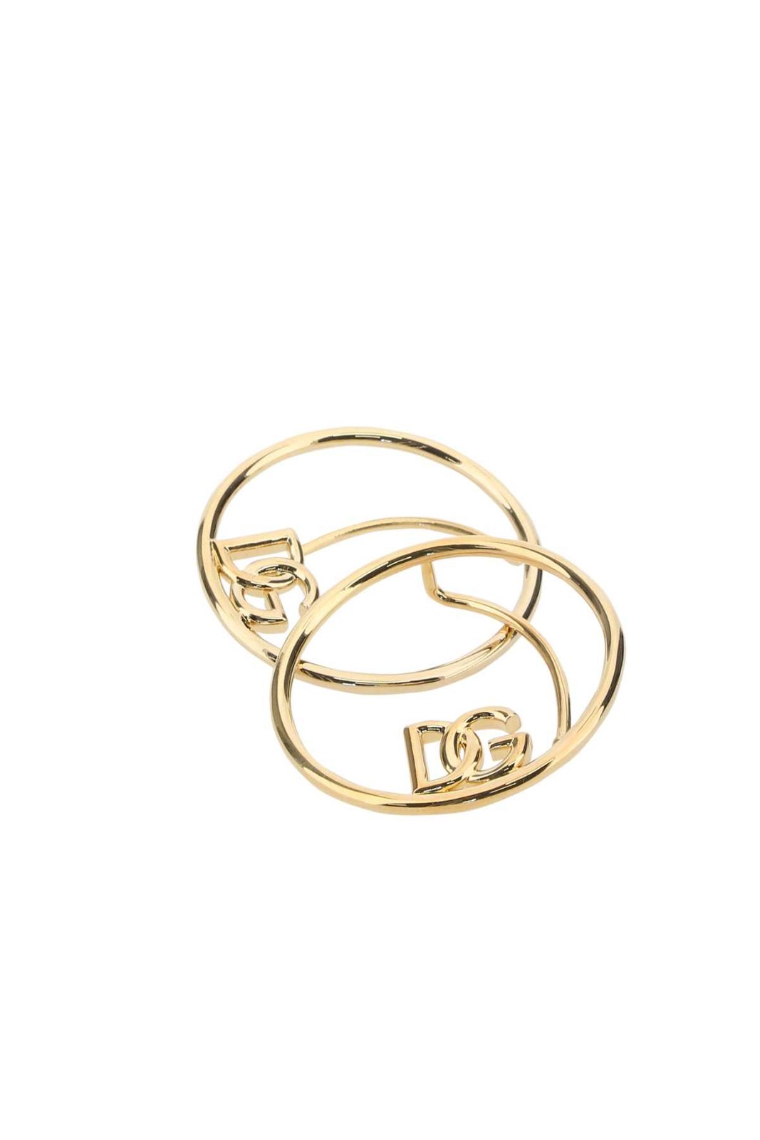 Dolce & Gabbana DG Logo Engraved Hoop Earrings 3 Dolce & Gabbana DG Logo Engraved Hoop Earrings