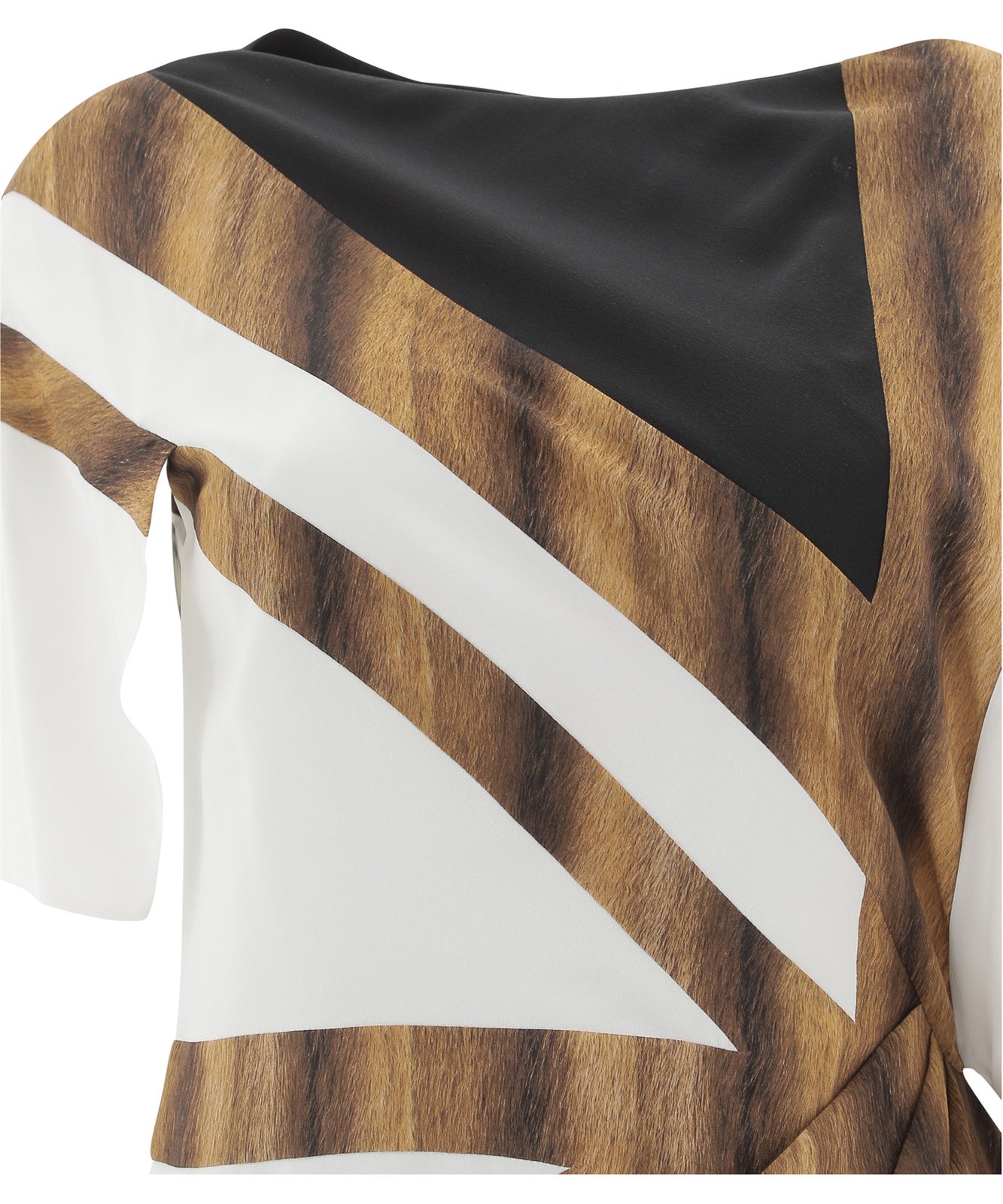 Burberry Flag Print Asymmetric Dress