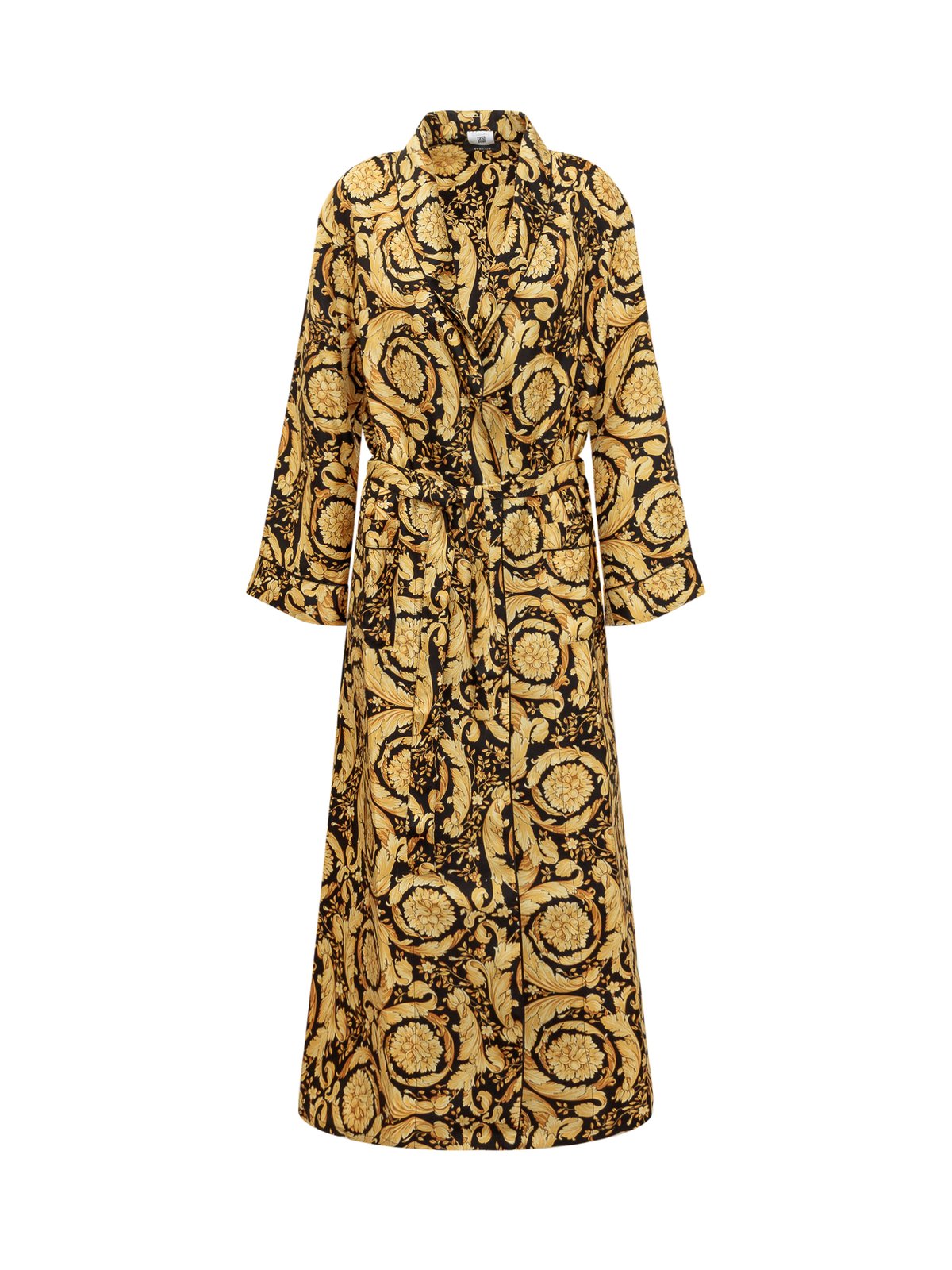 Versace Baroque Pattern Belted Pajama