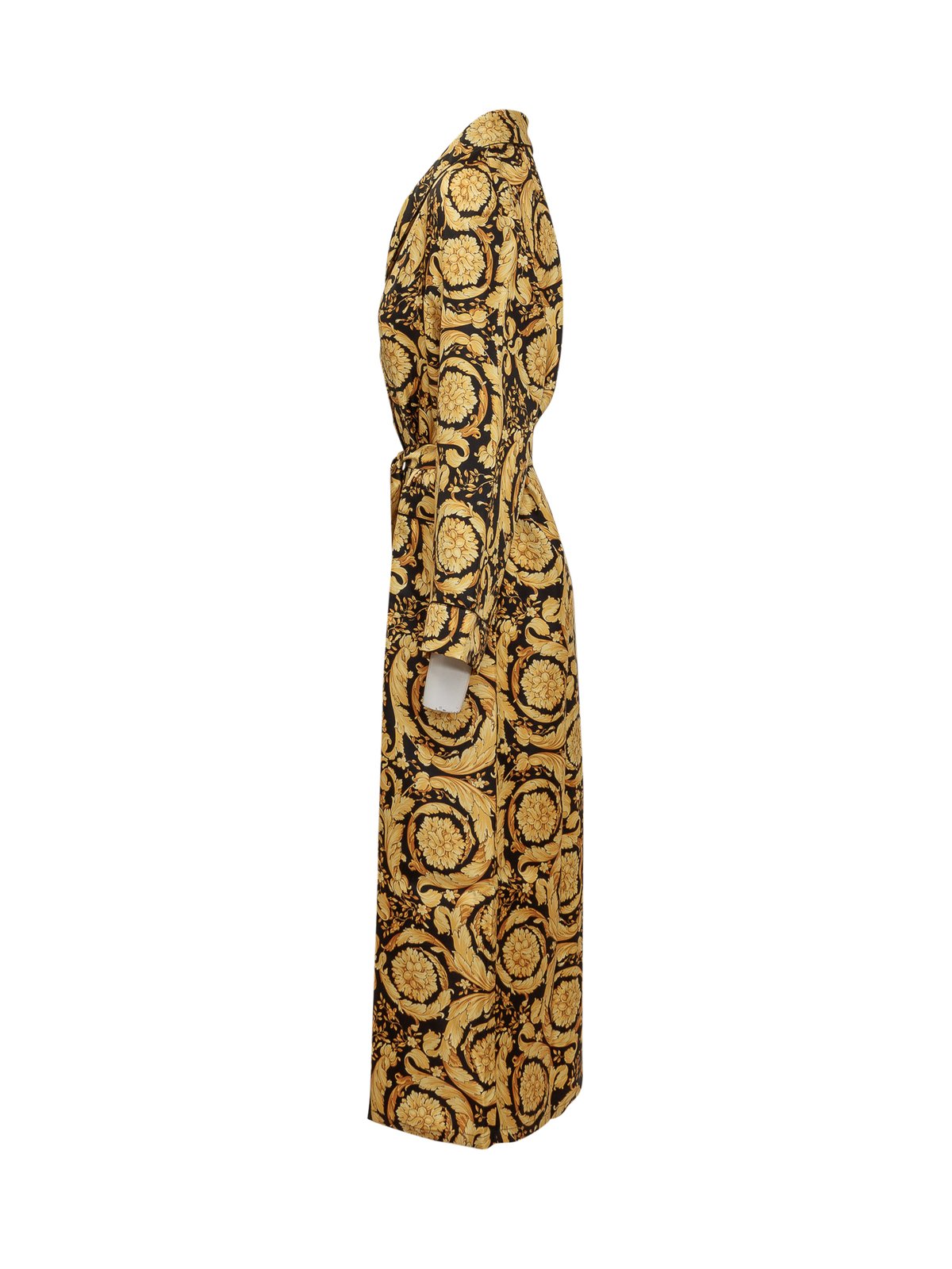 Versace Baroque Pattern Belted Pajama