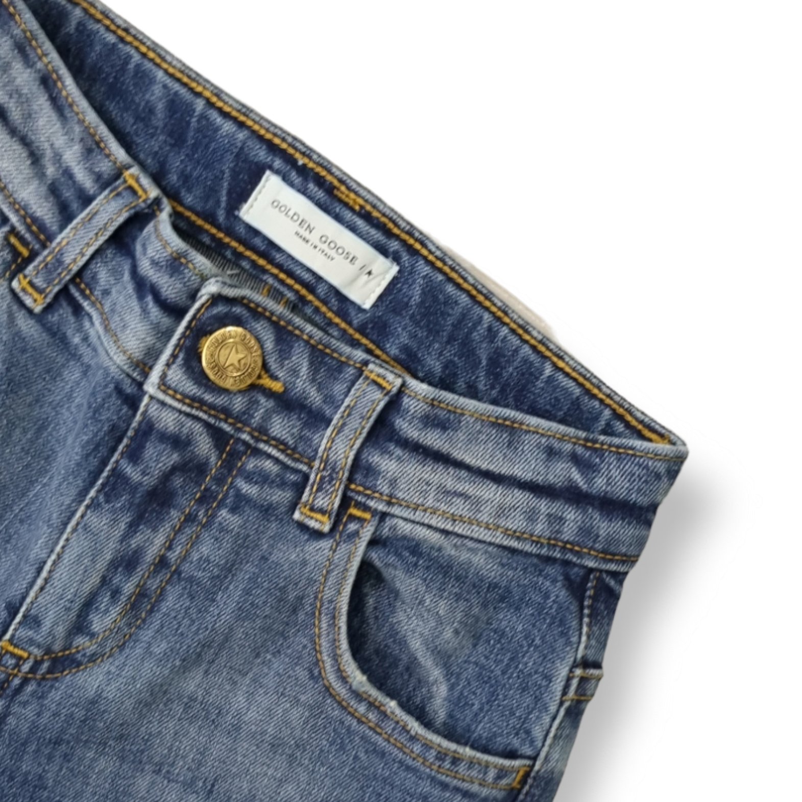 Golden Goose Kids Logo Patch Straight-Leg Jeans